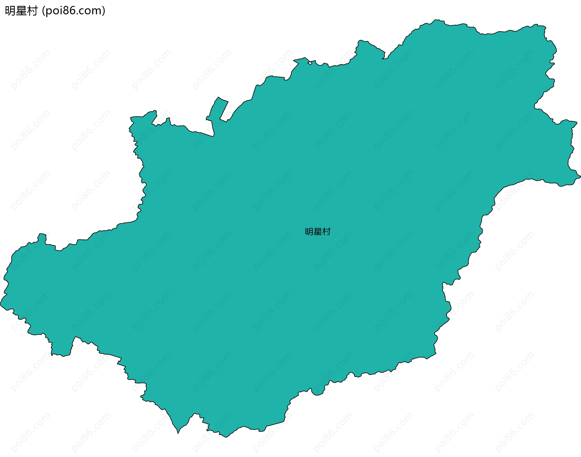 明星村边界地图