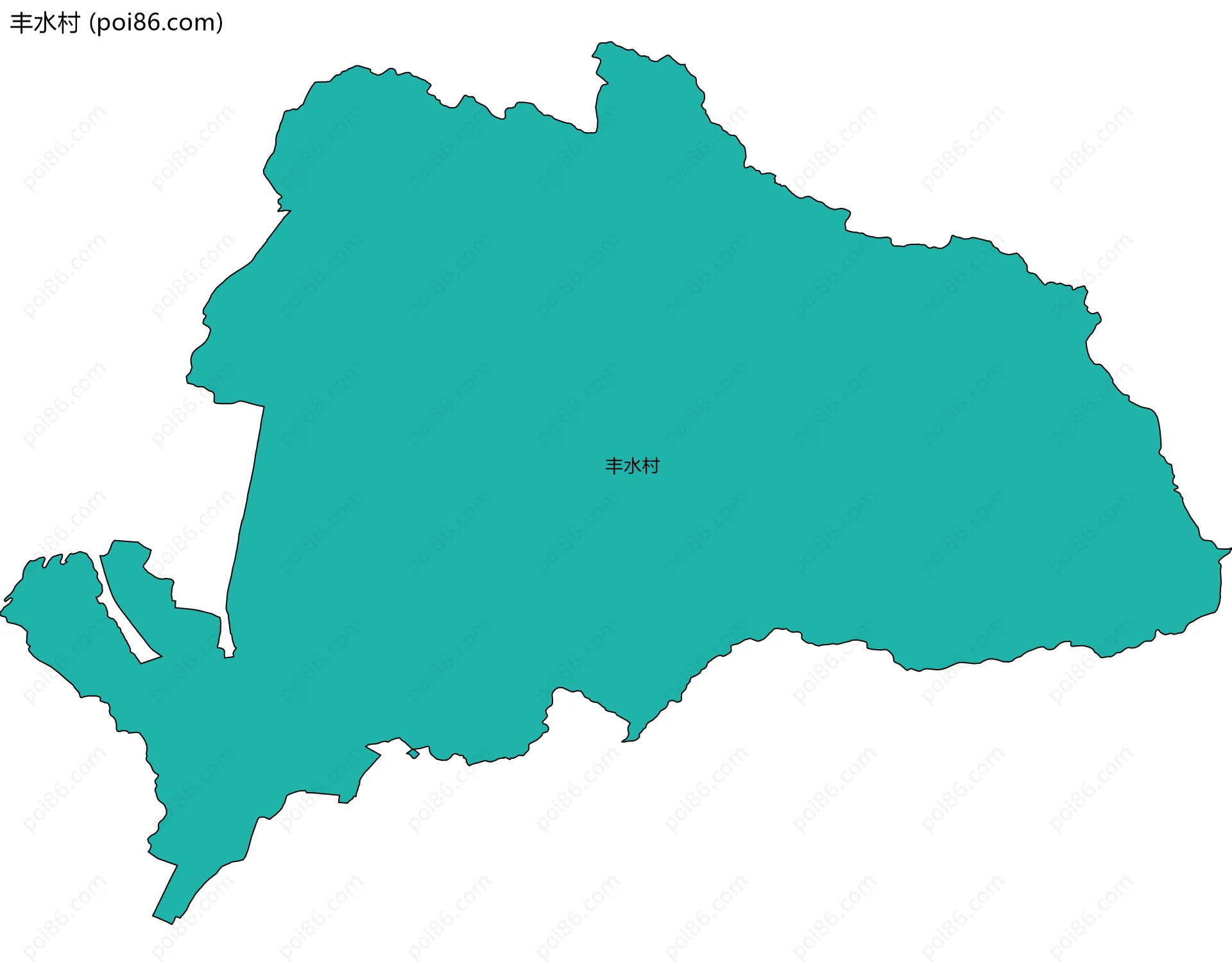 丰水村边界地图