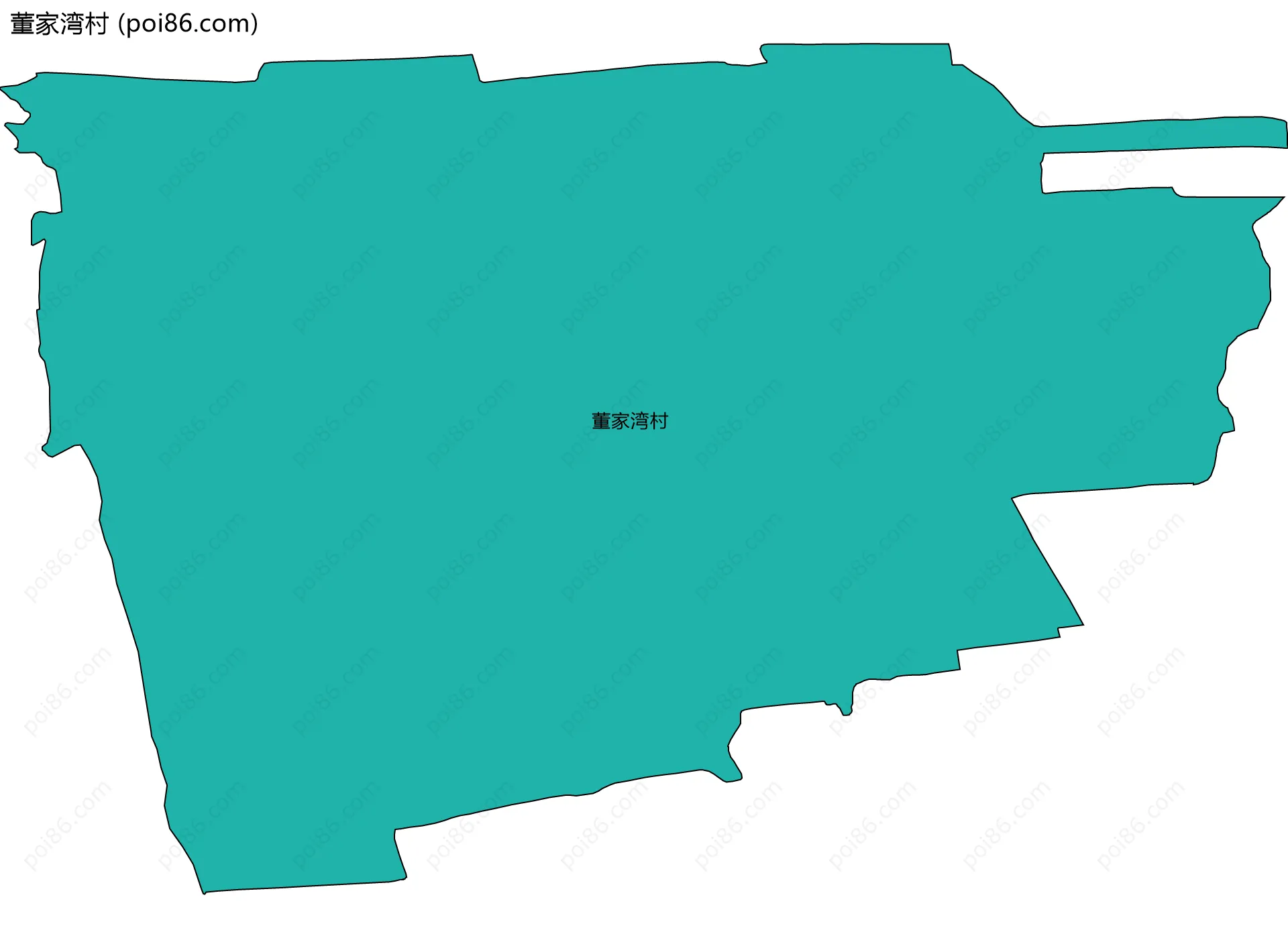 董家湾村边界地图