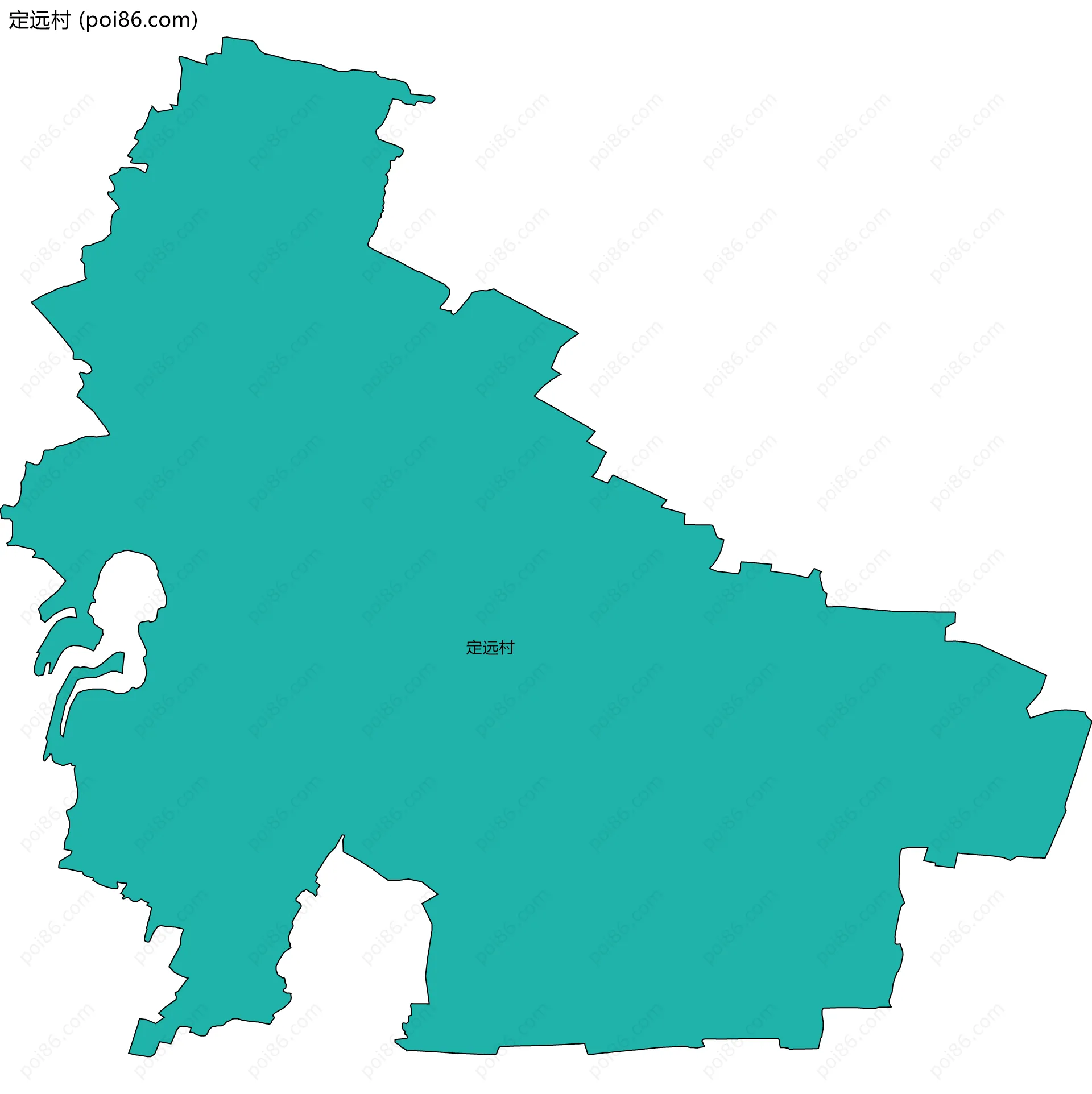 定远村边界地图