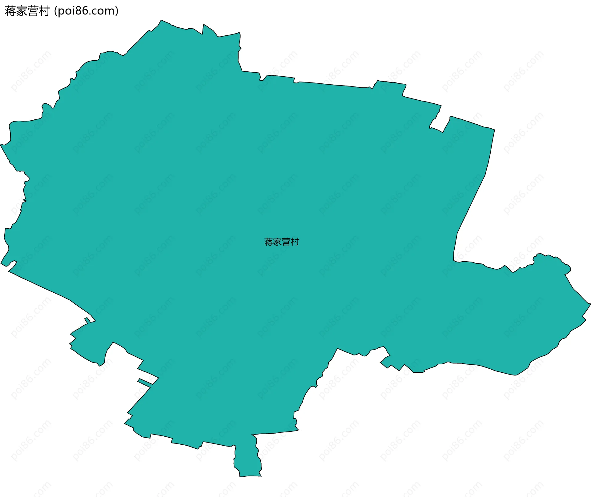 蒋家营村边界地图