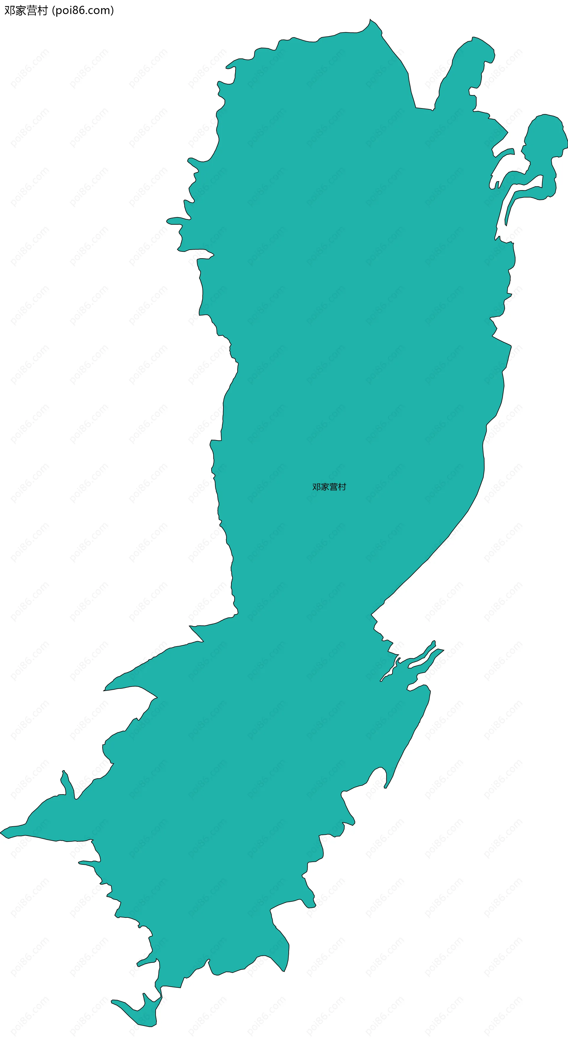 邓家营村边界地图