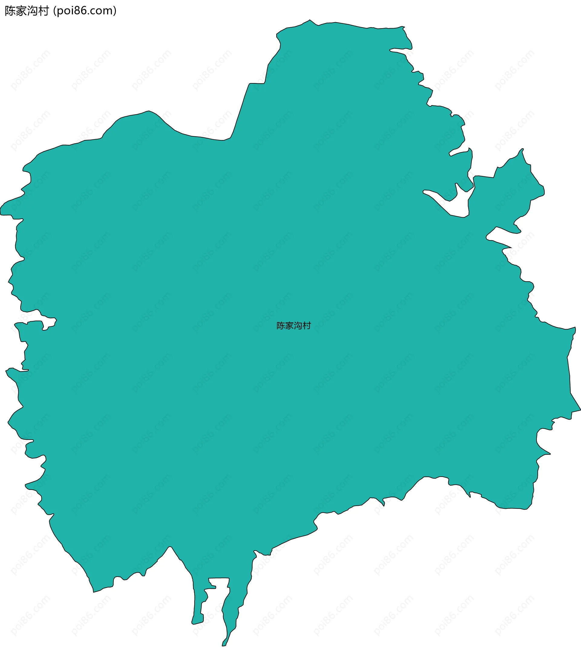 陈家沟村边界地图