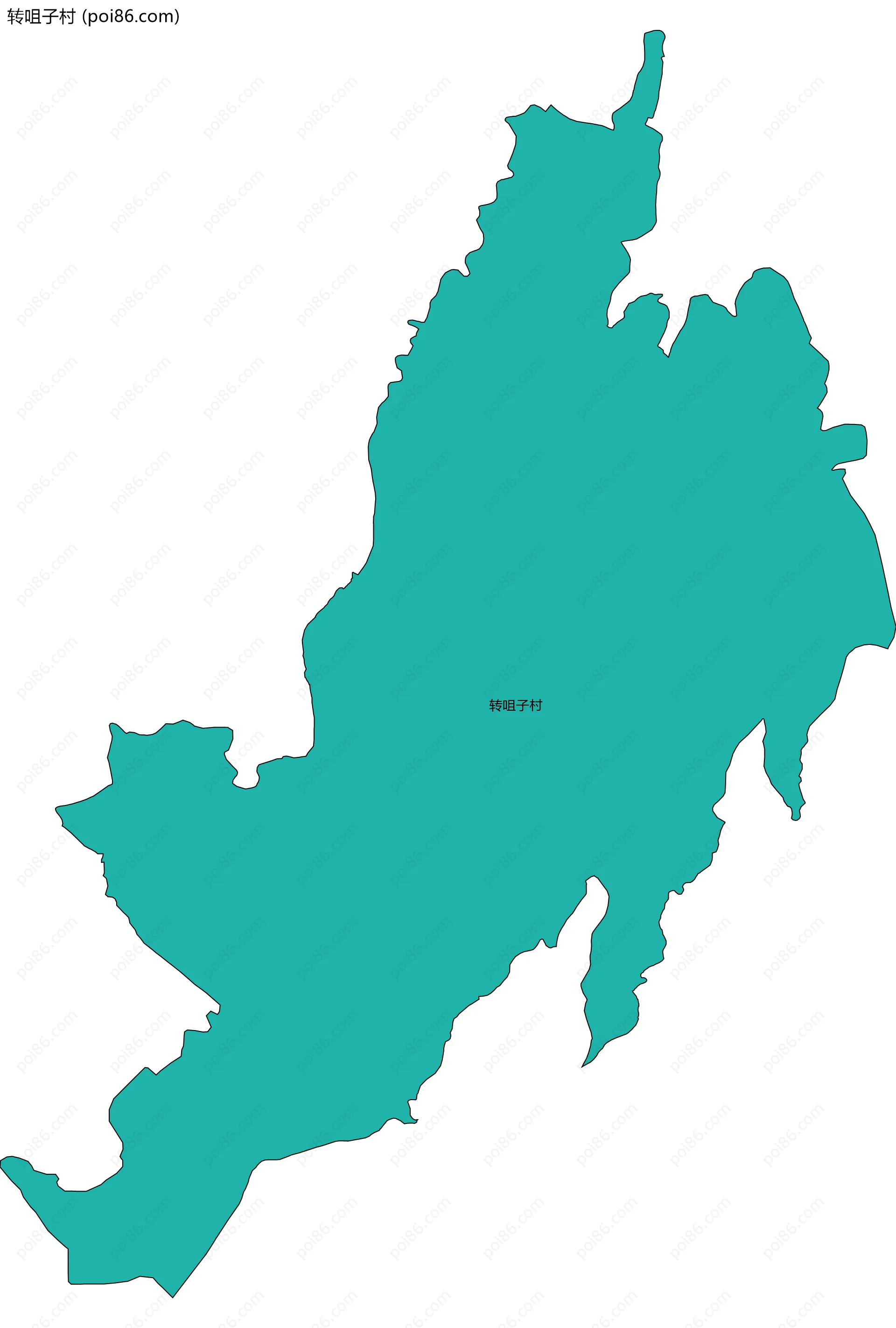 转咀子村边界地图