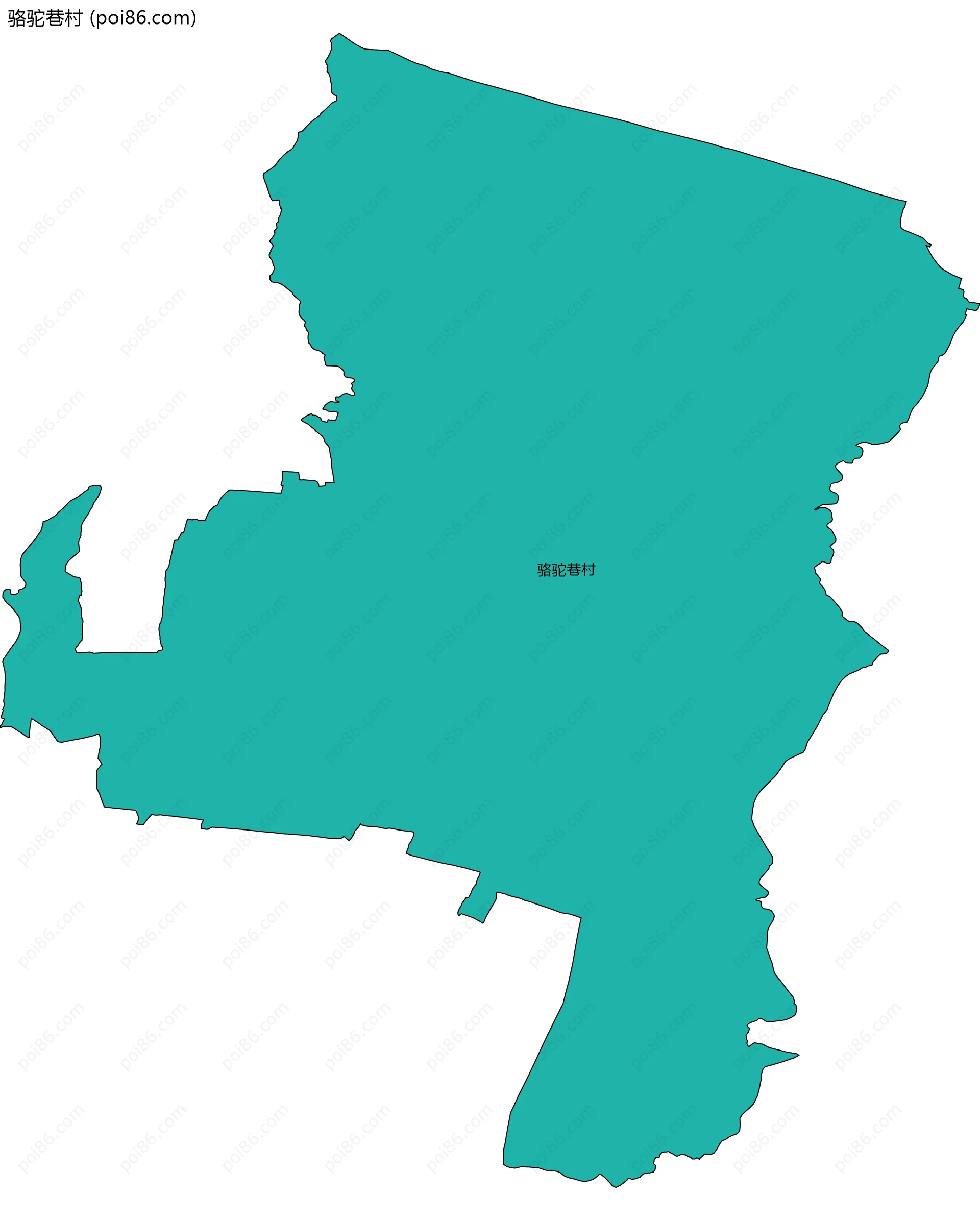 骆驼巷村边界地图