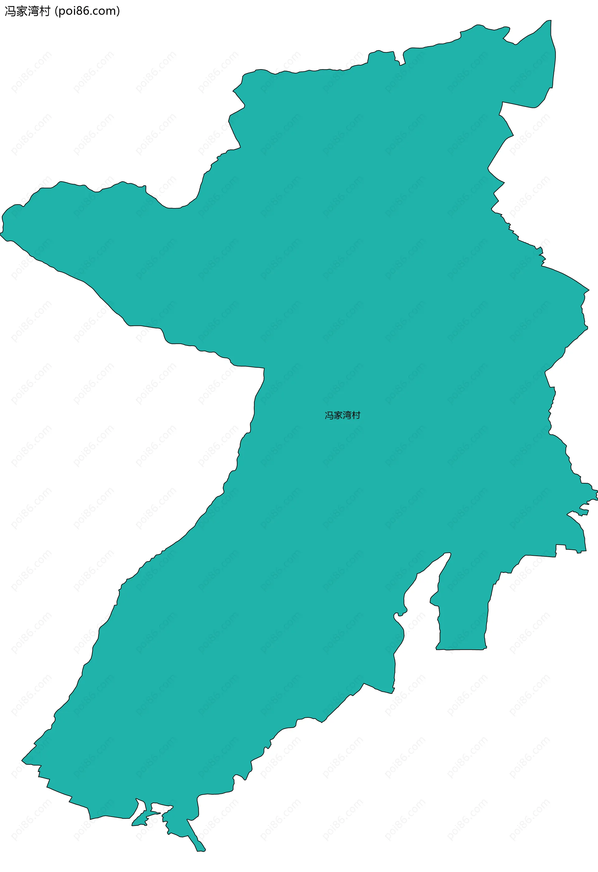 冯家湾村边界地图