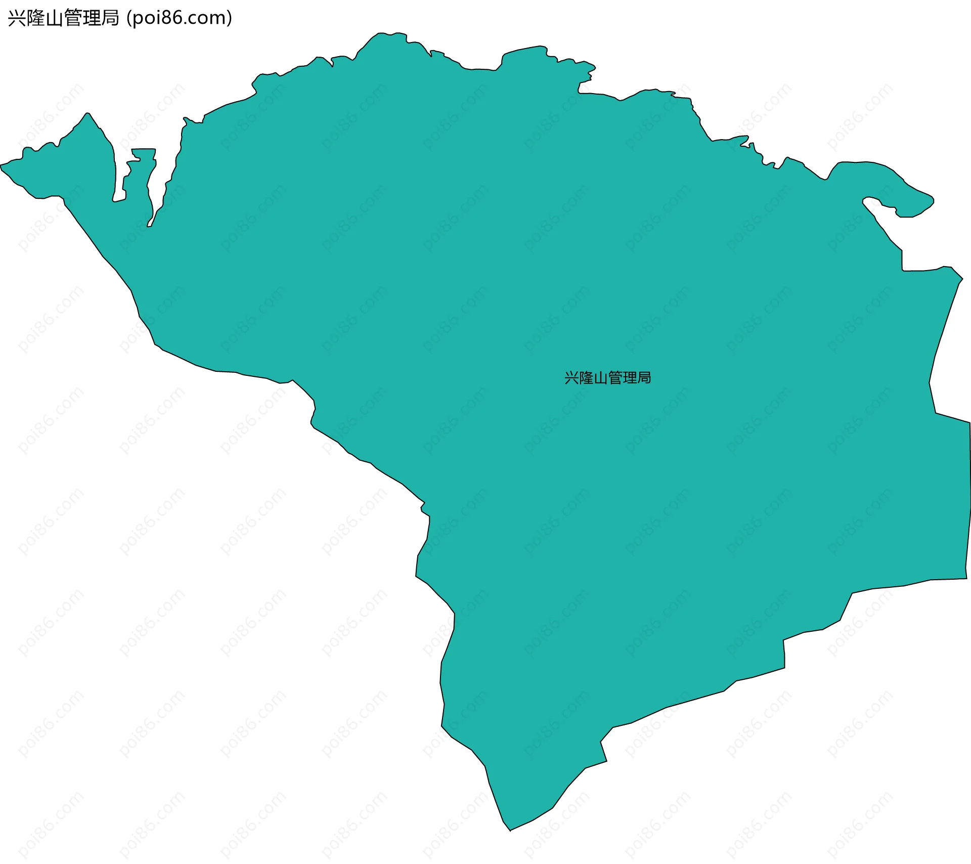 兴隆山管理局边界地图