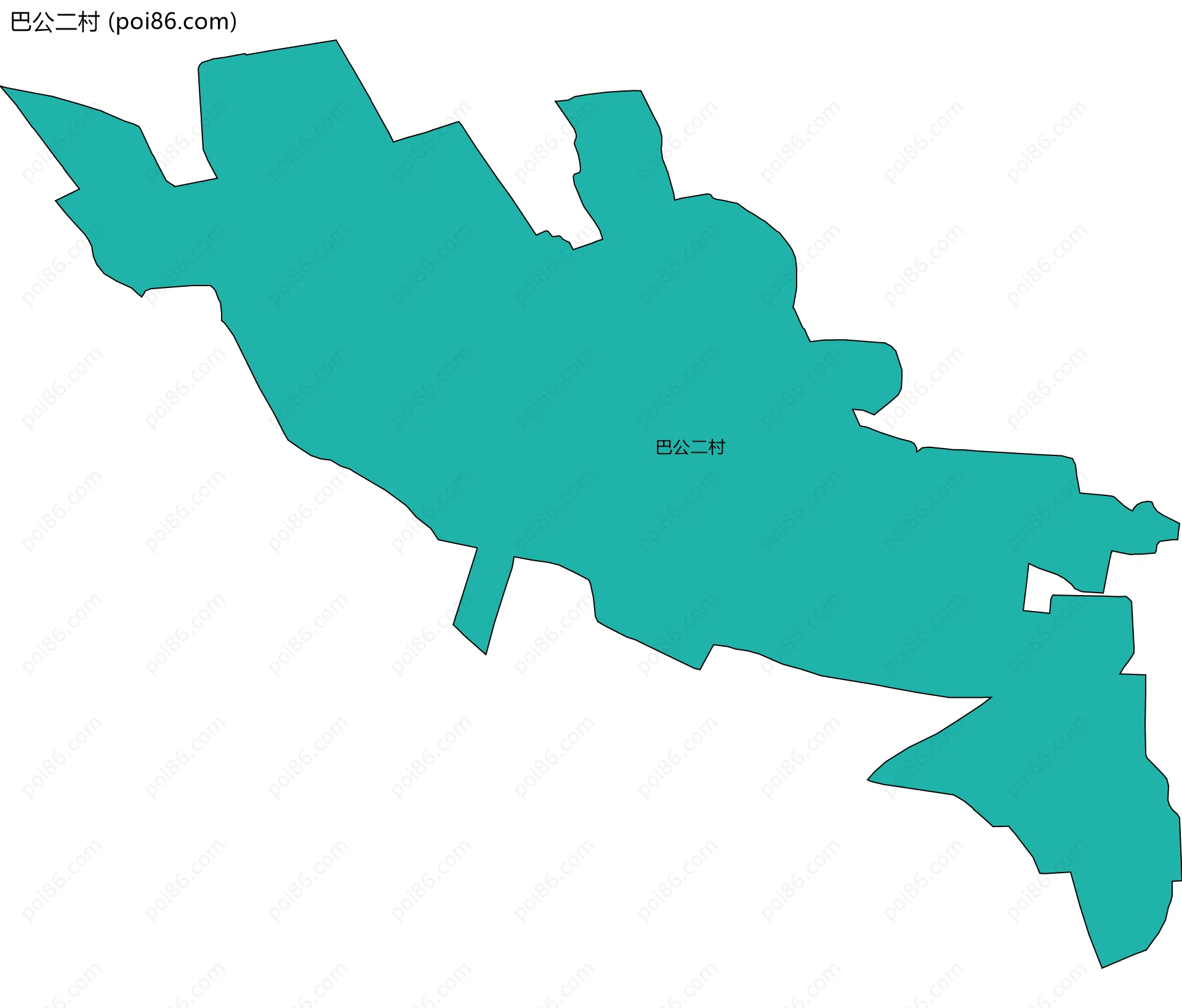 巴公二村边界地图