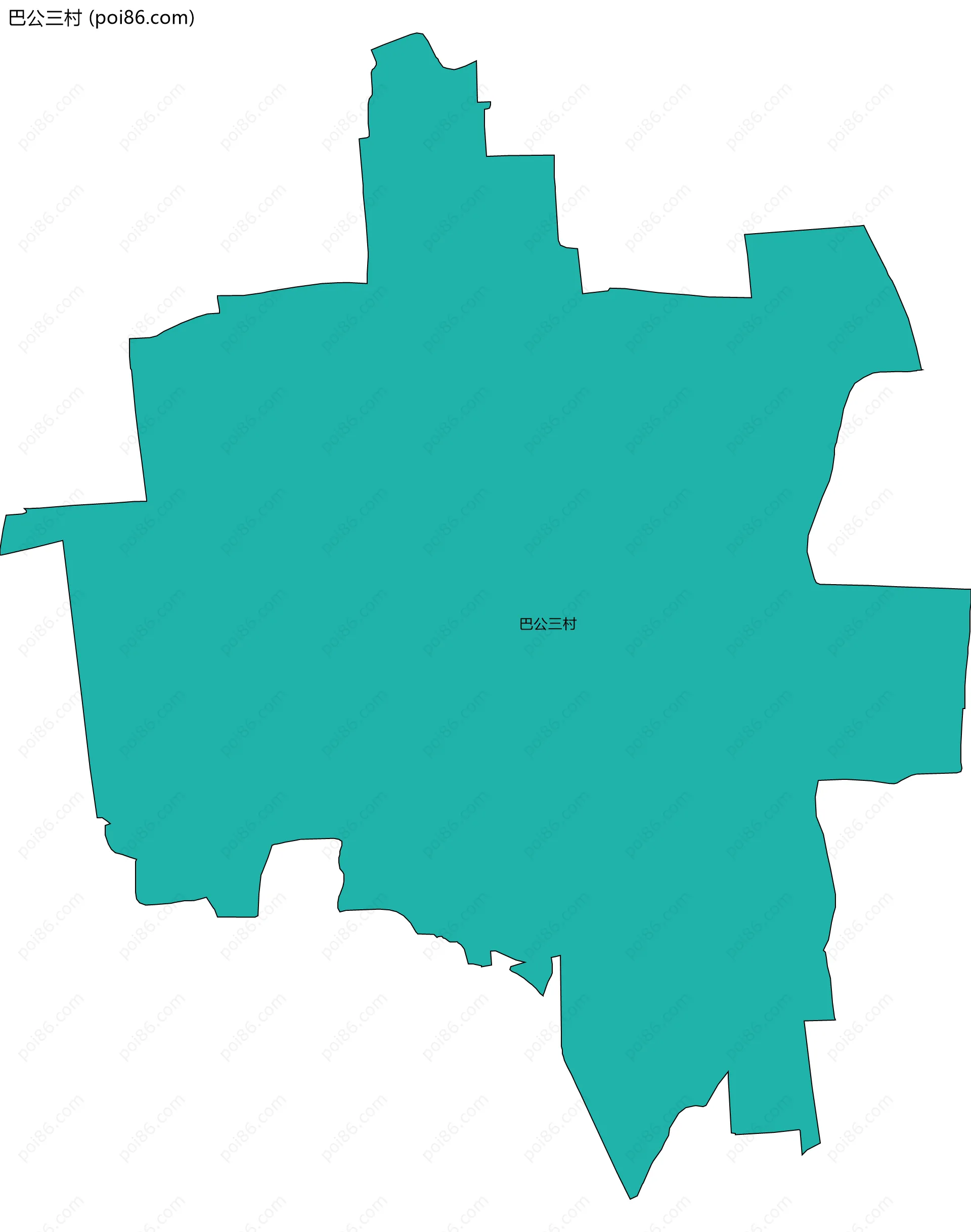 巴公三村边界地图