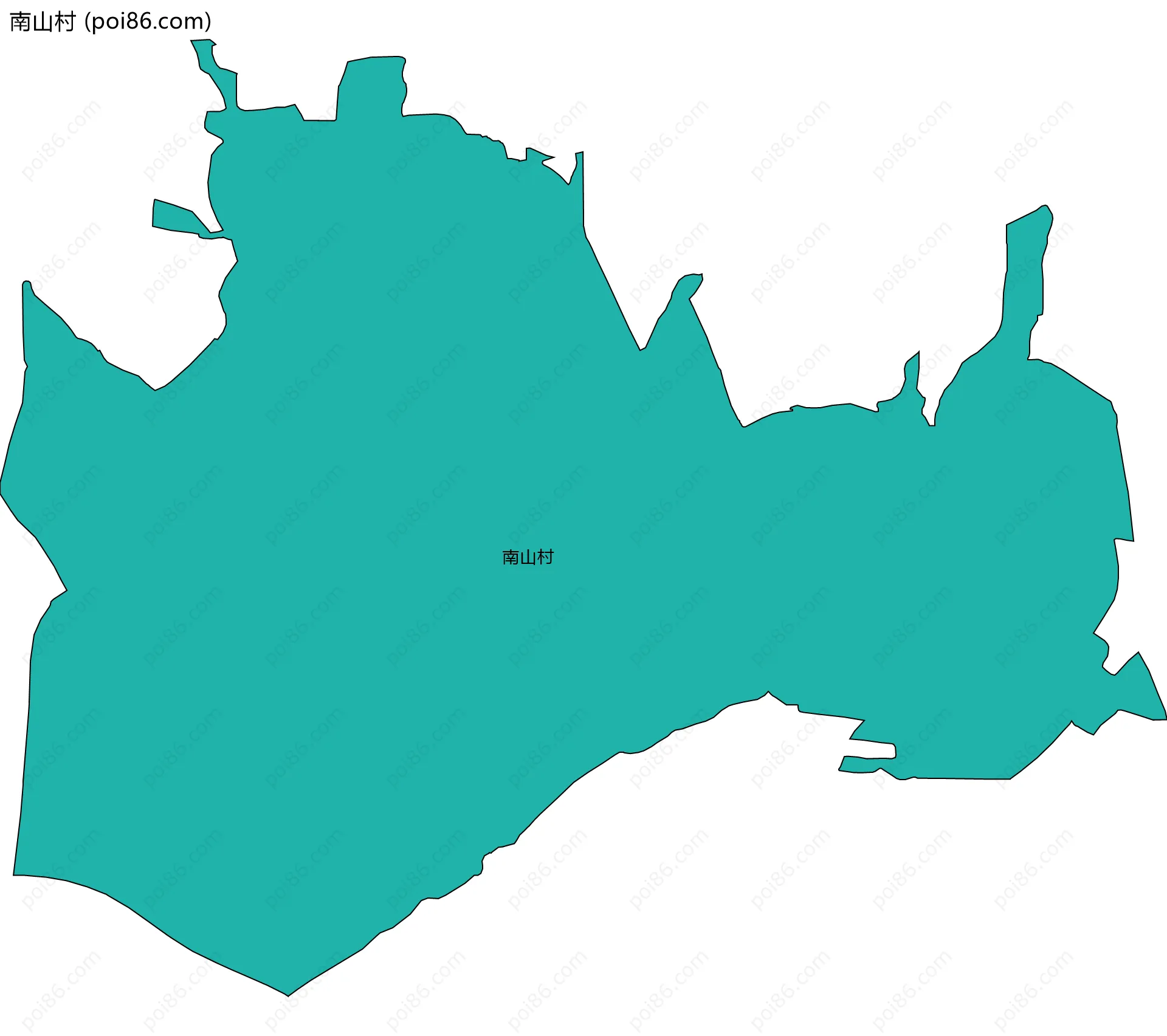 南山村边界地图