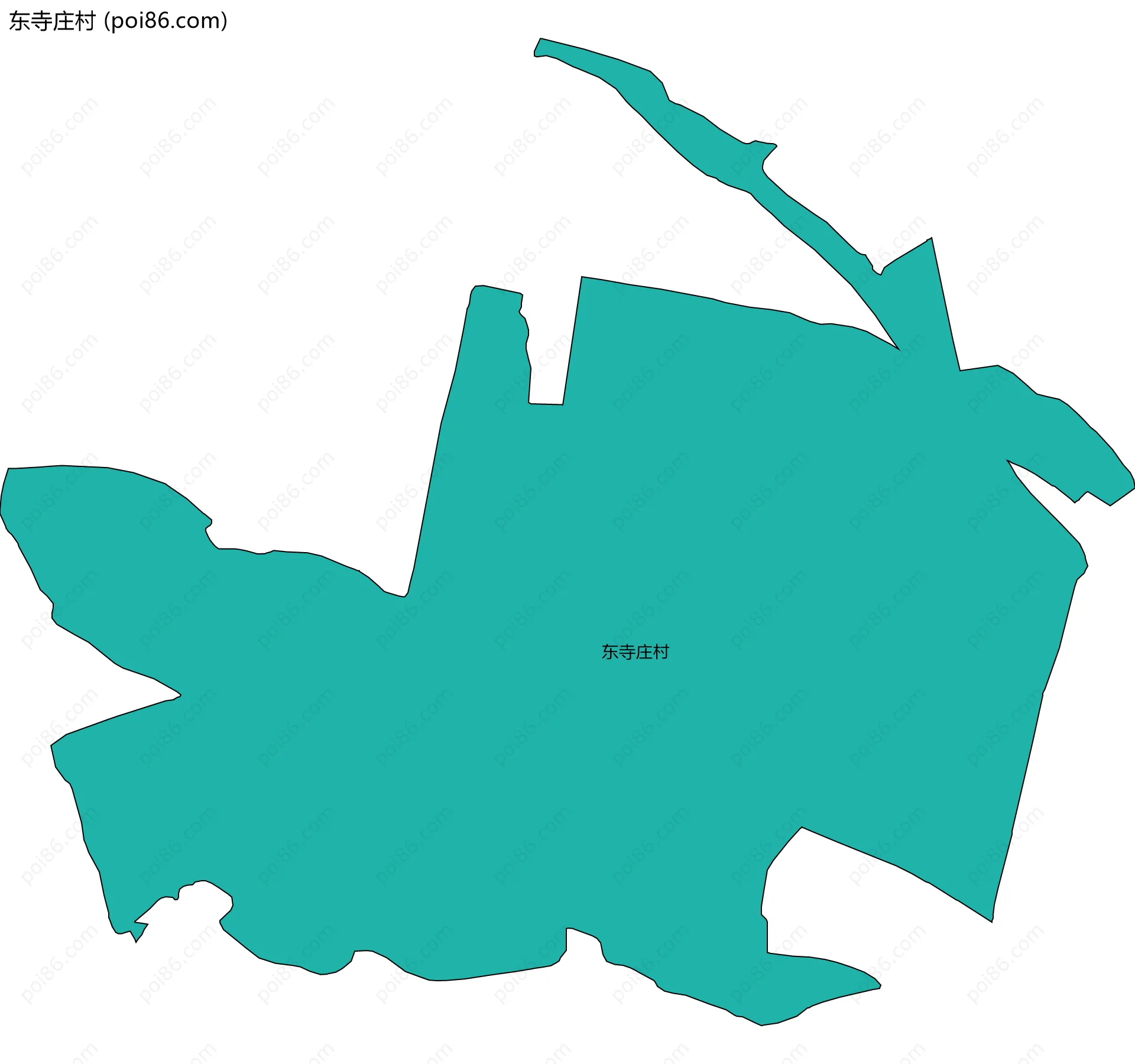 东寺庄村边界地图
