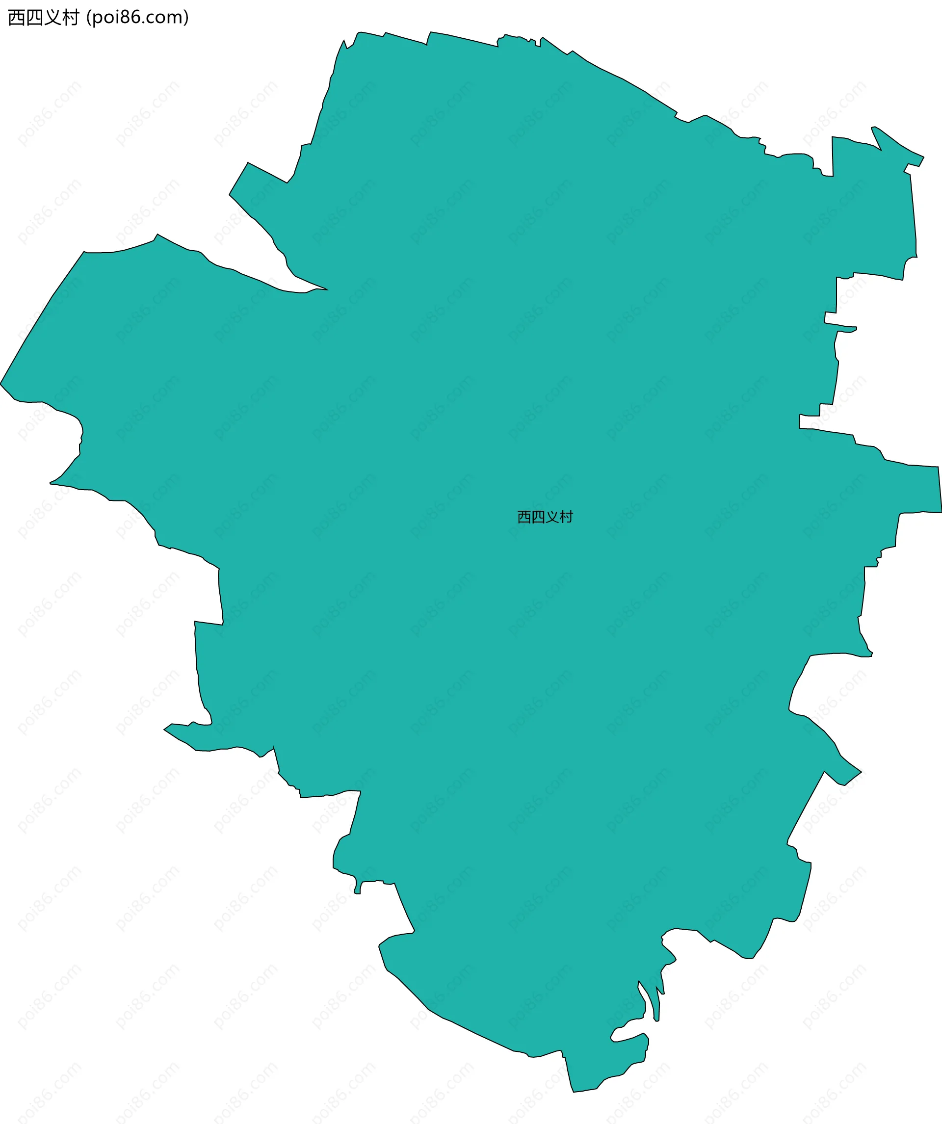 西四义村边界地图