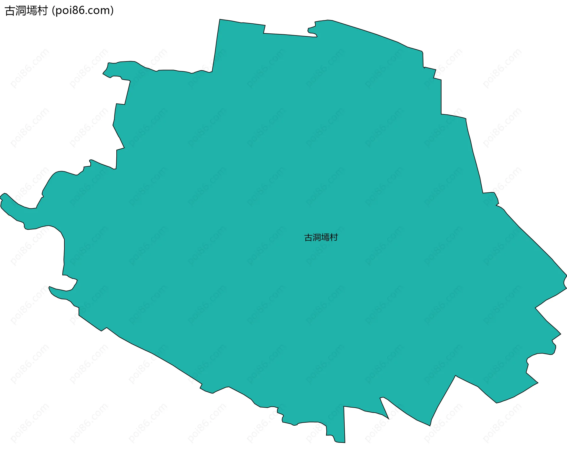 古洞墕村边界地图