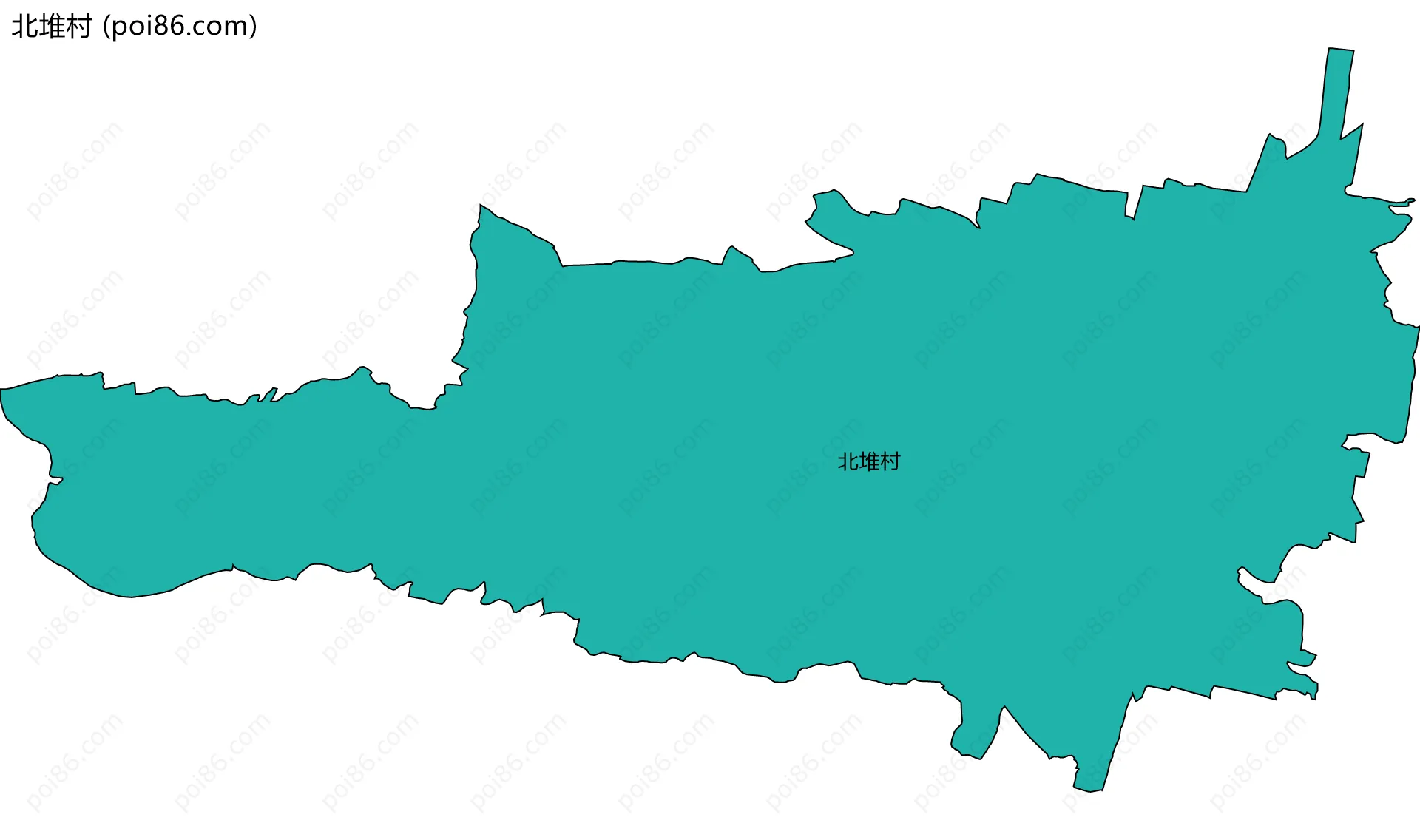 北堆村边界地图