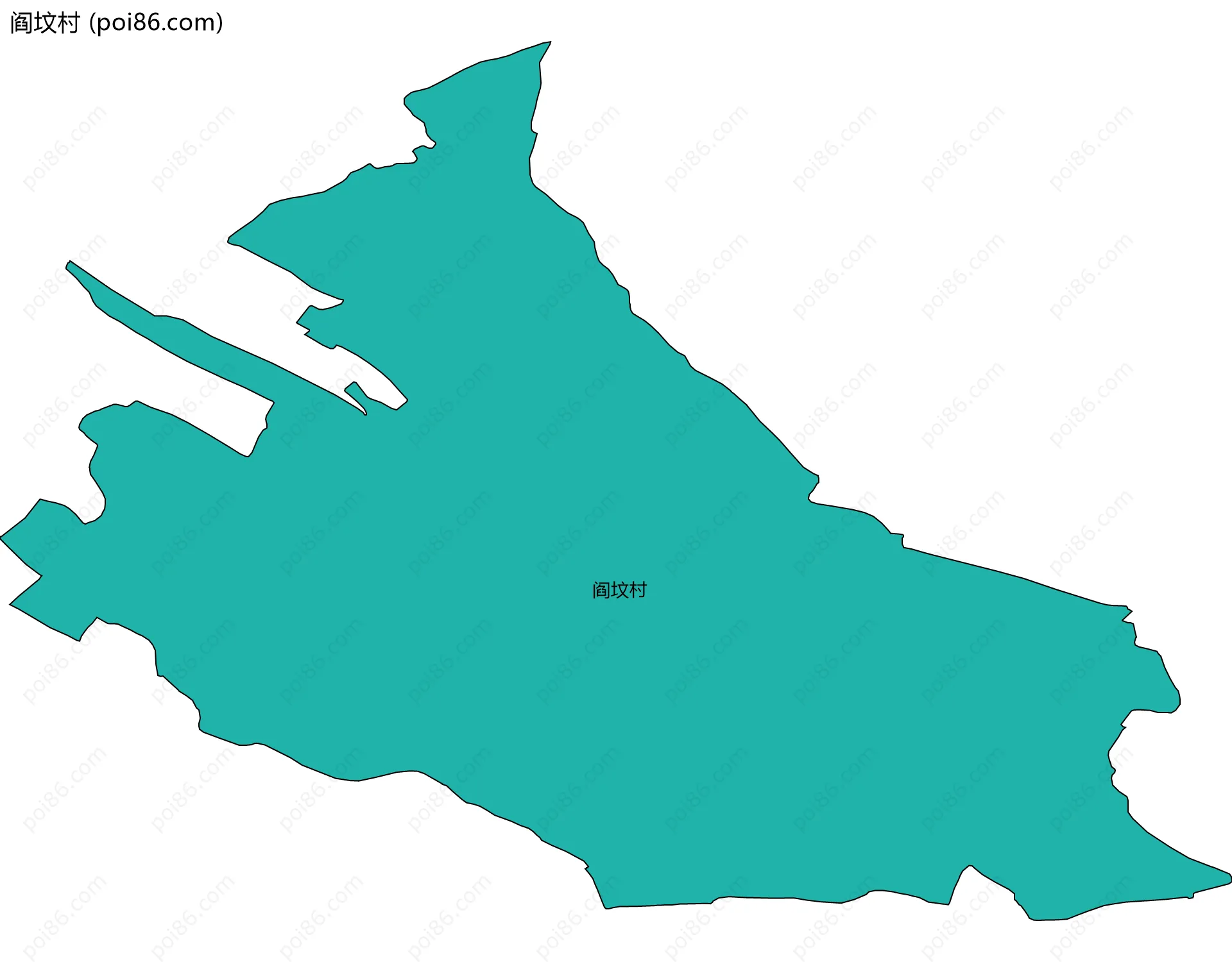 阎坟村边界地图