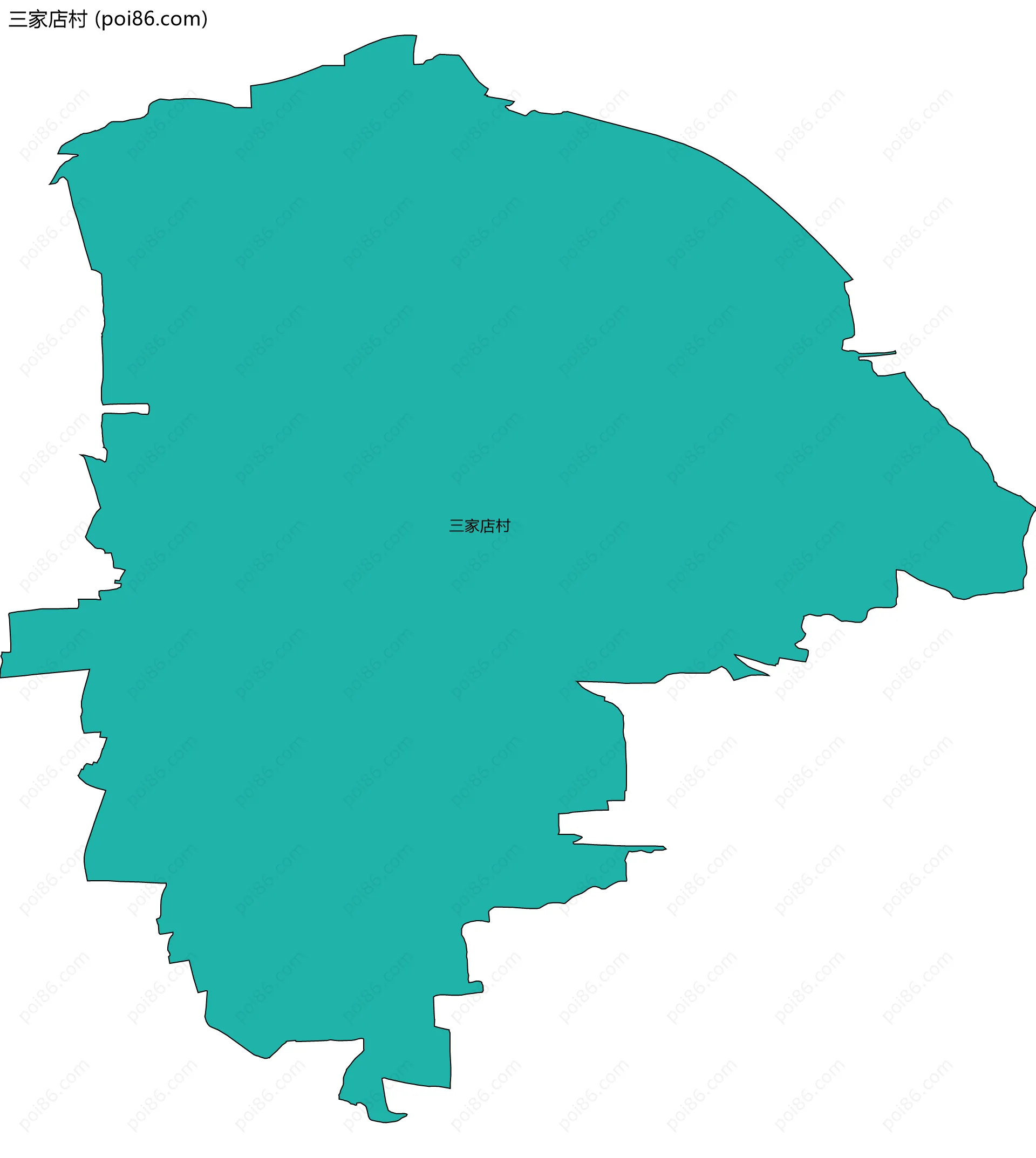 三家店村边界地图