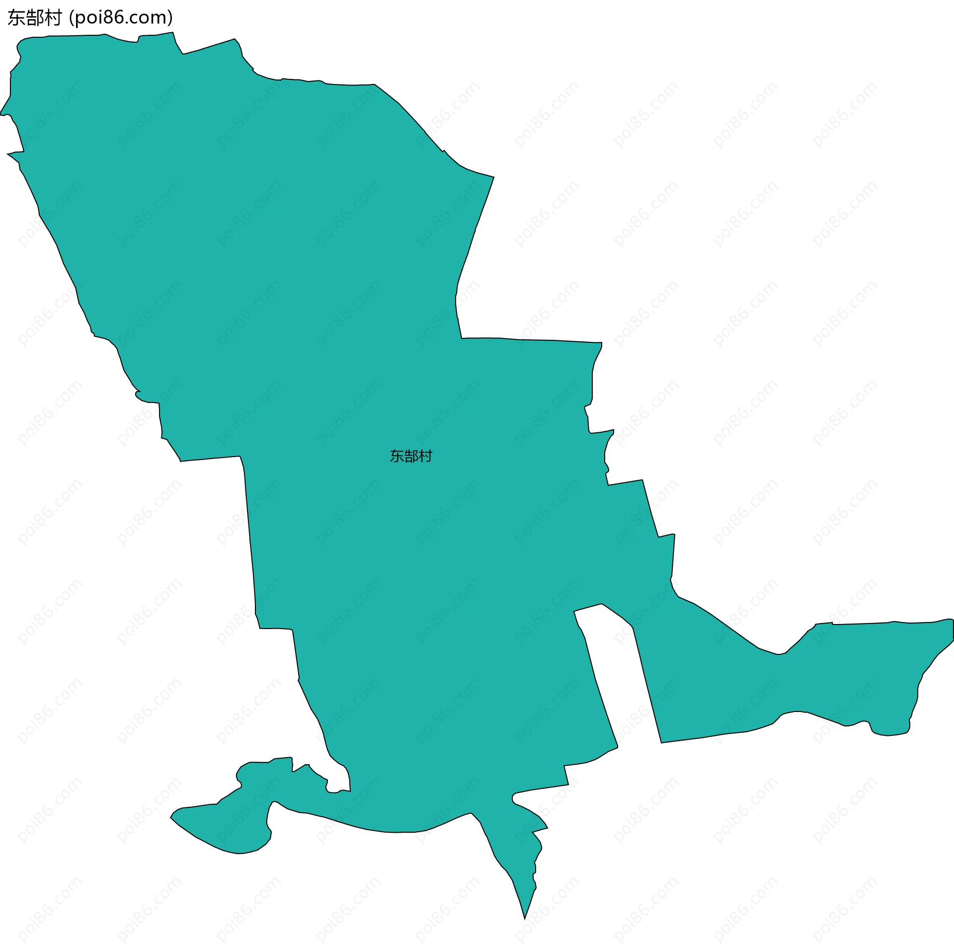东郜村边界地图