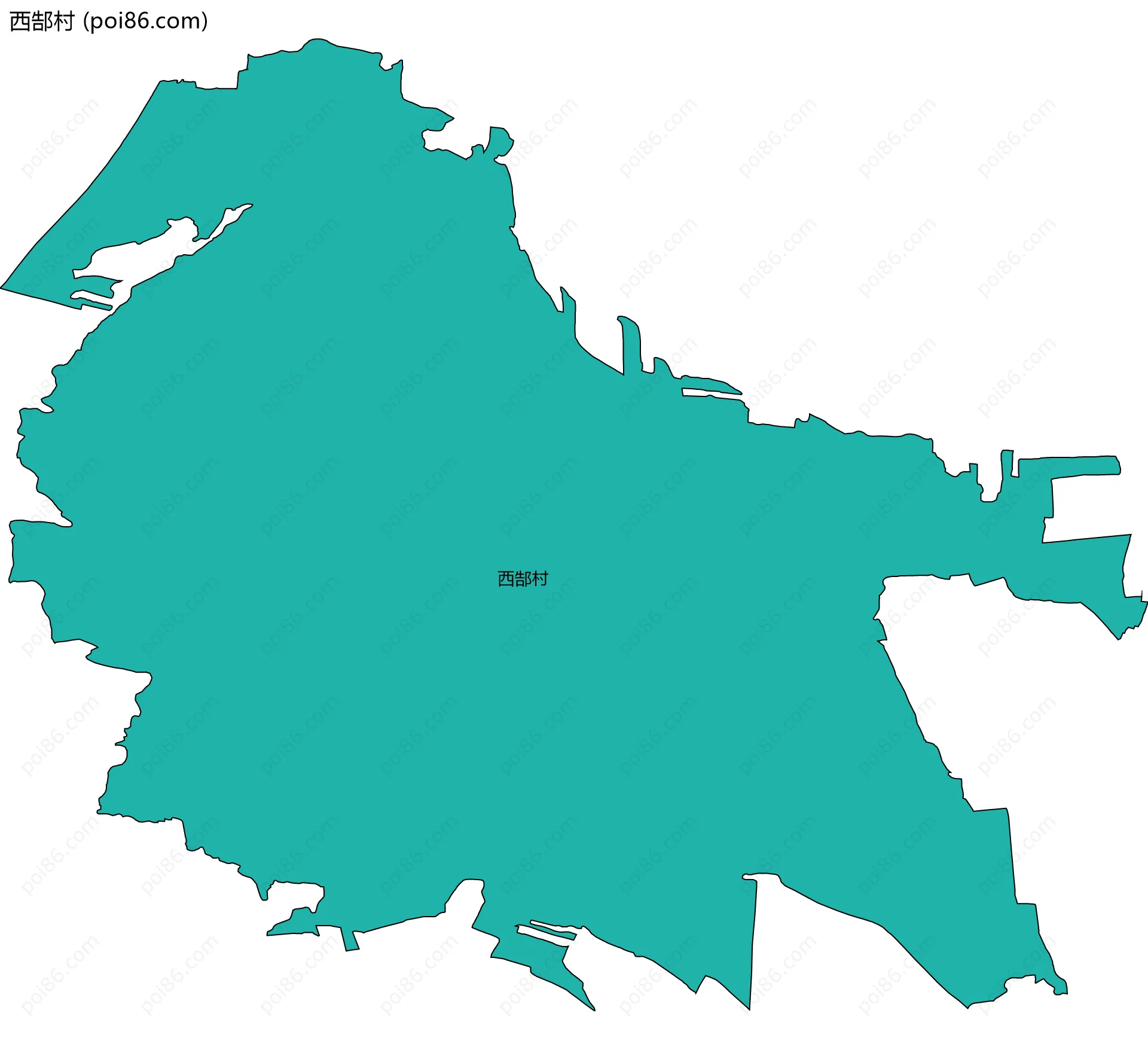 西郜村边界地图