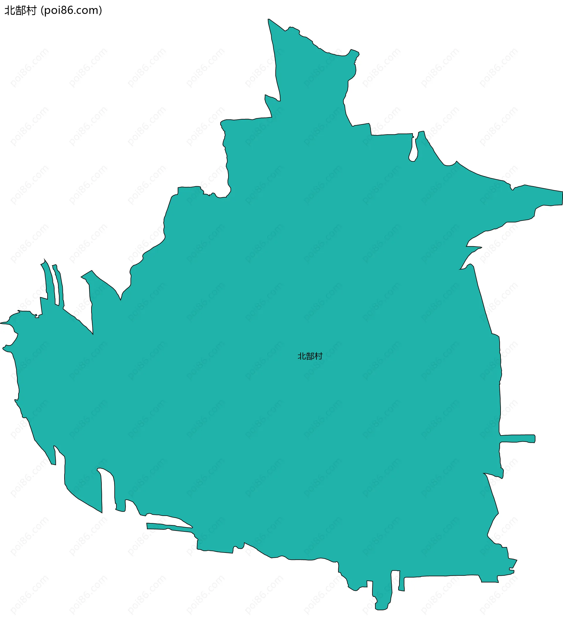 北郜村边界地图