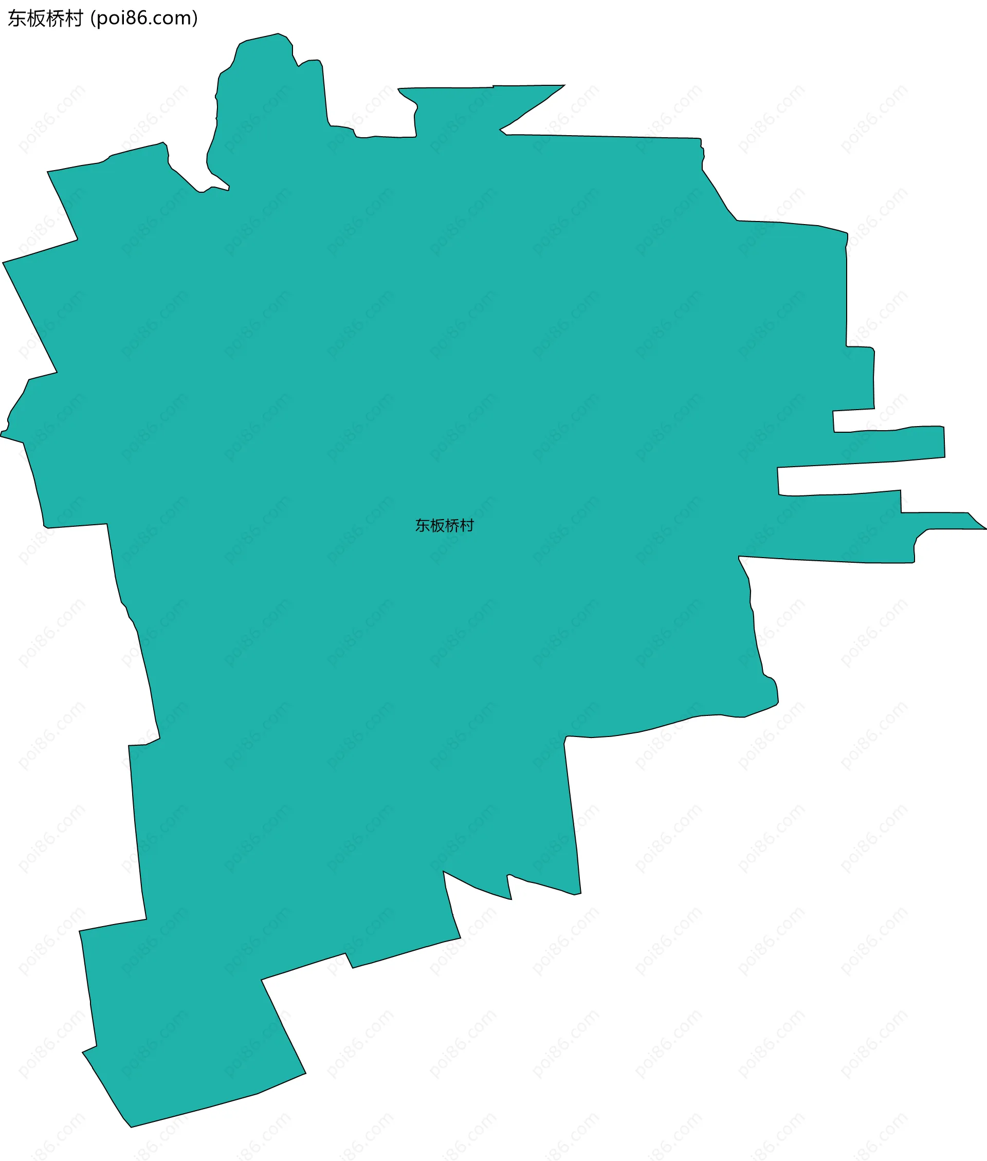 东板桥村边界地图