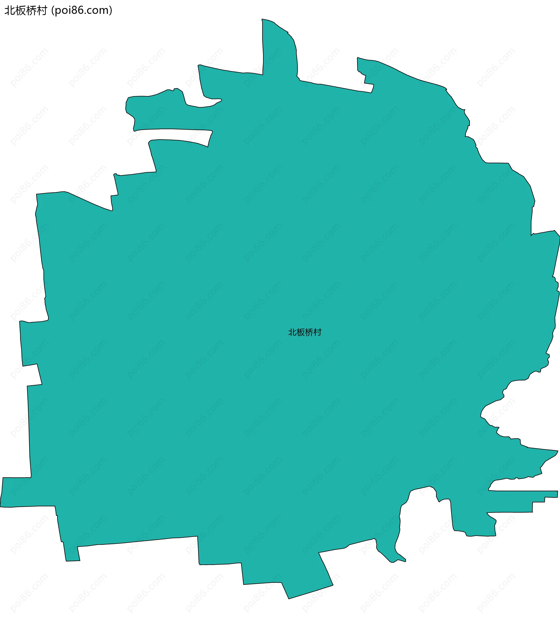 北板桥村边界地图