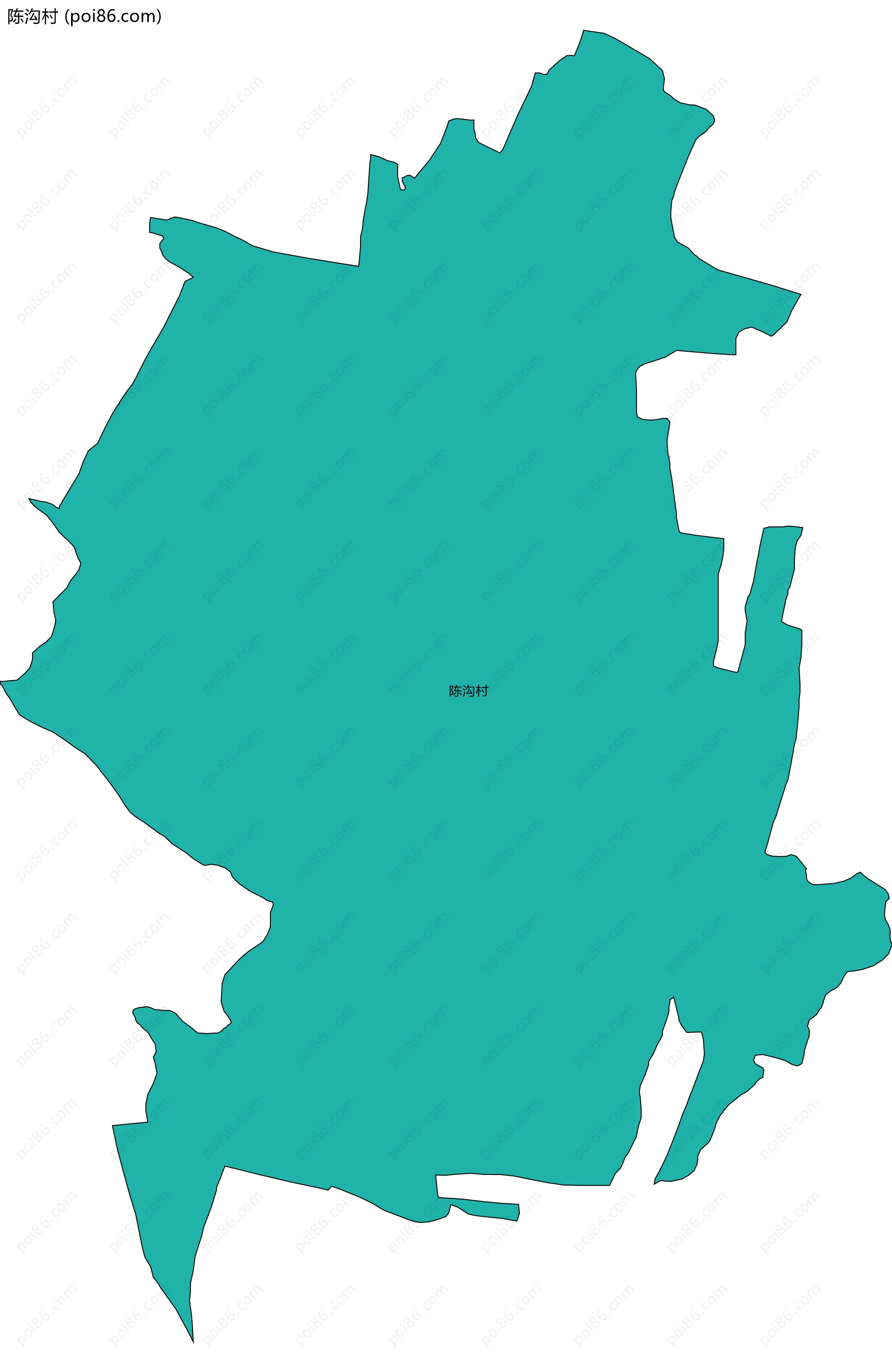 陈沟村边界地图