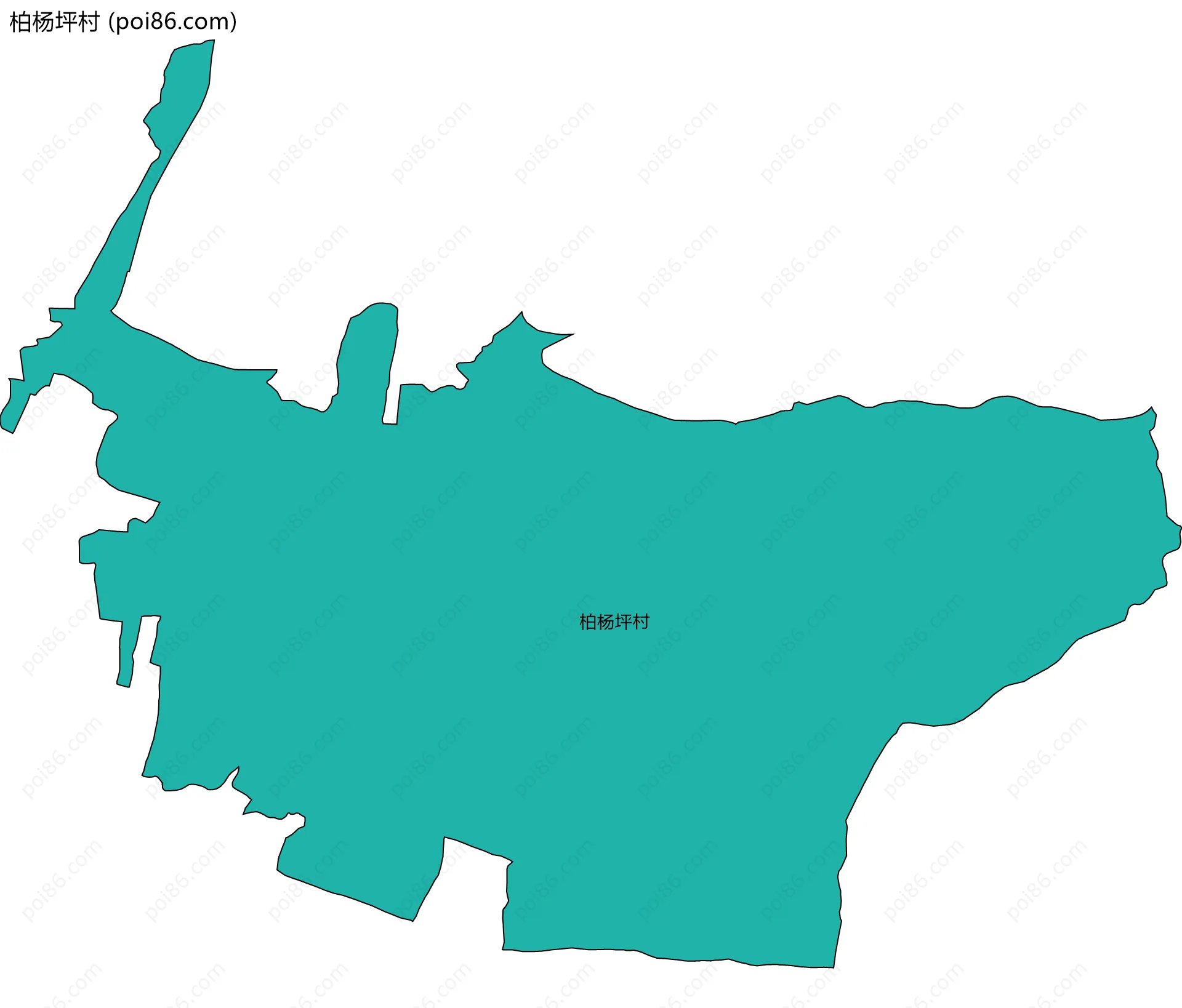 柏杨坪村边界地图