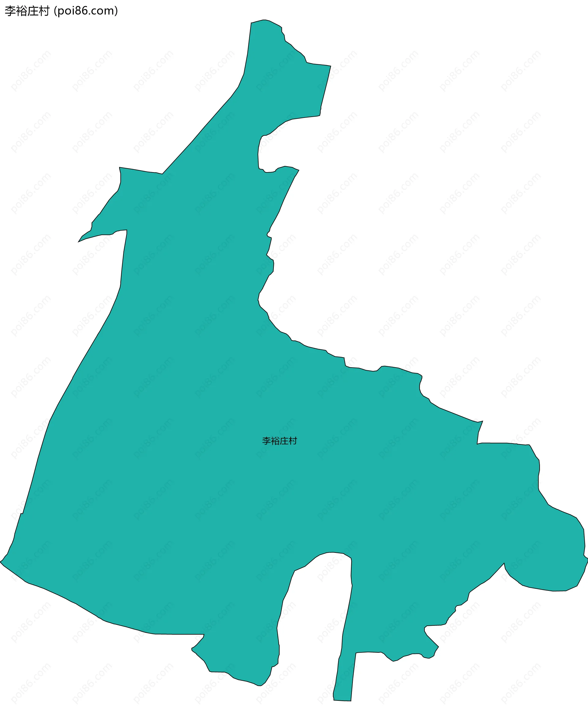 李裕庄村边界地图