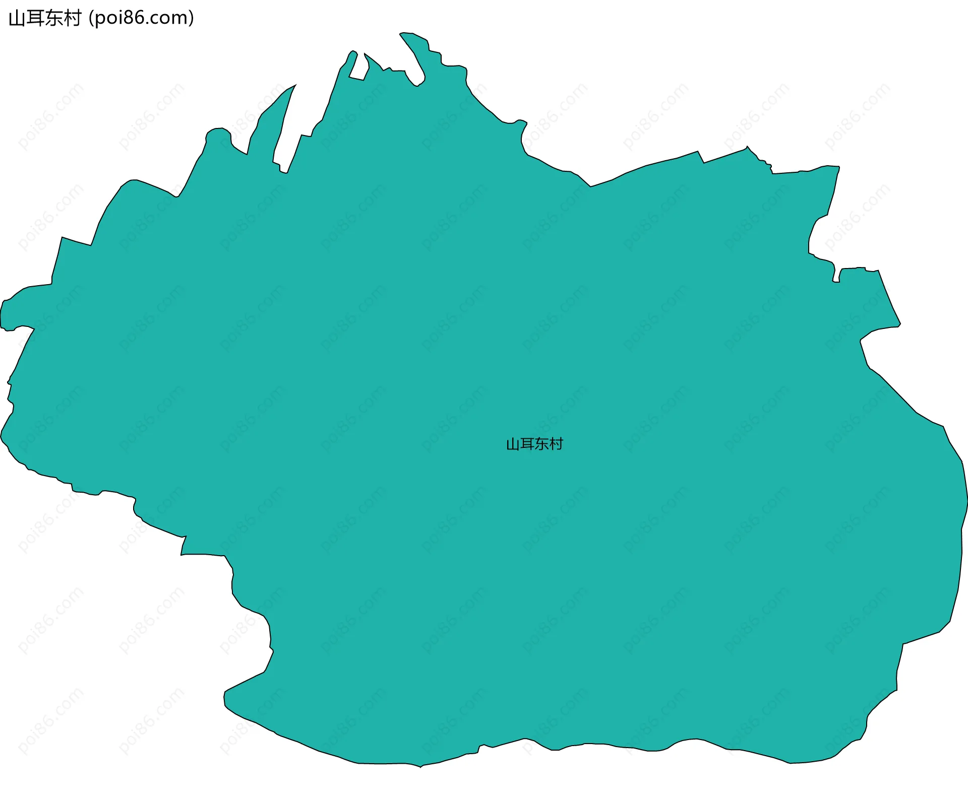 山耳东村边界地图