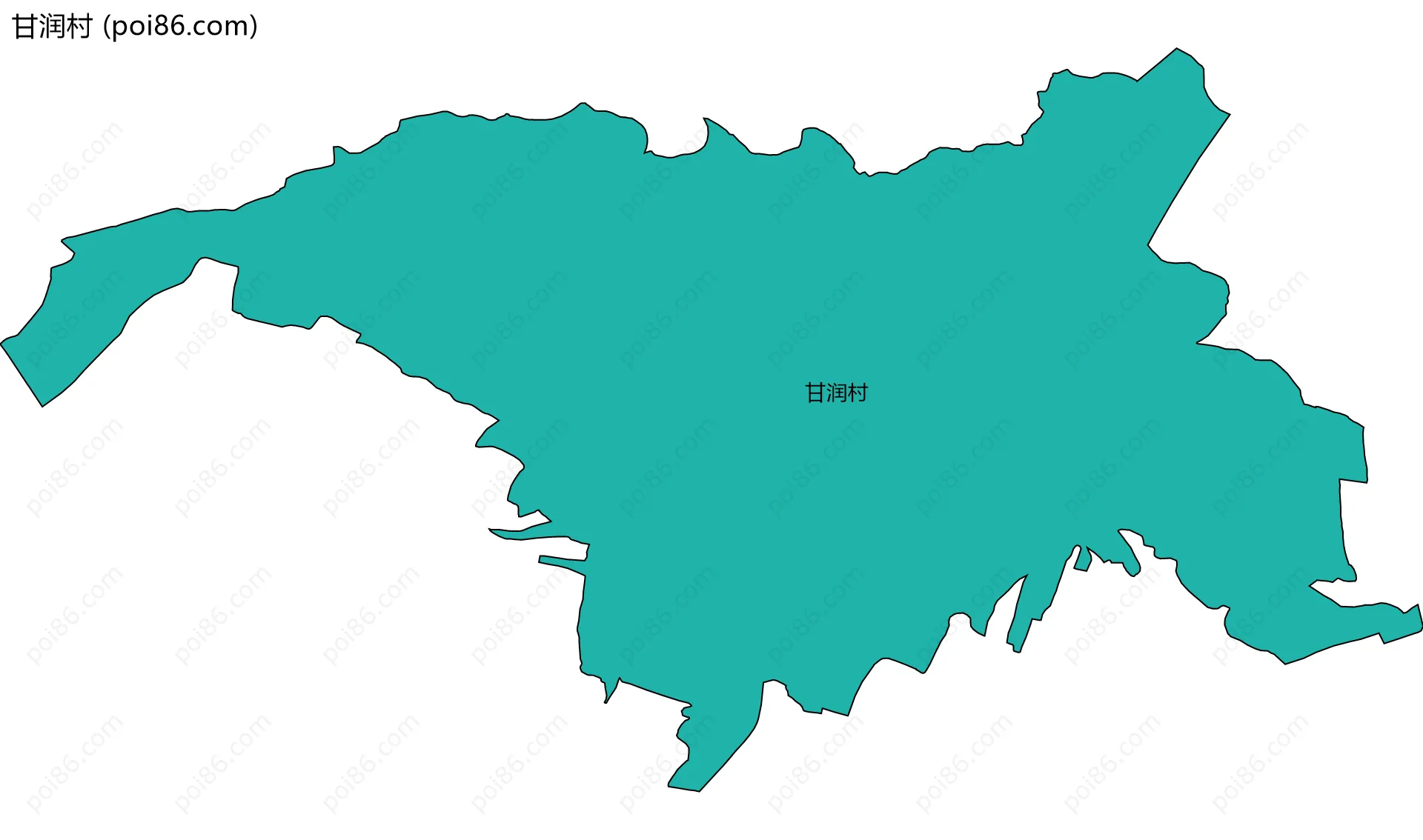 甘润村边界地图
