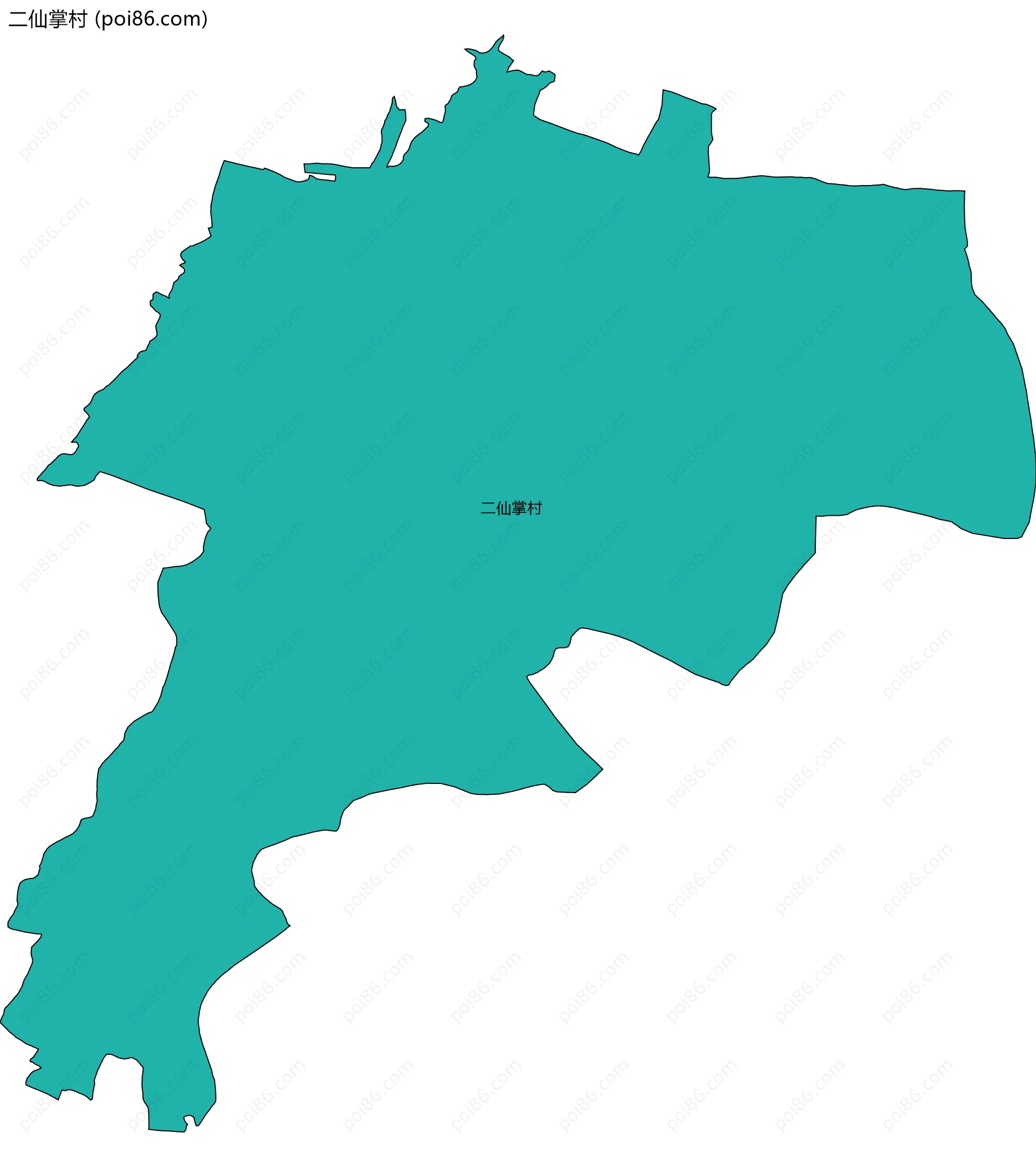 二仙掌村边界地图