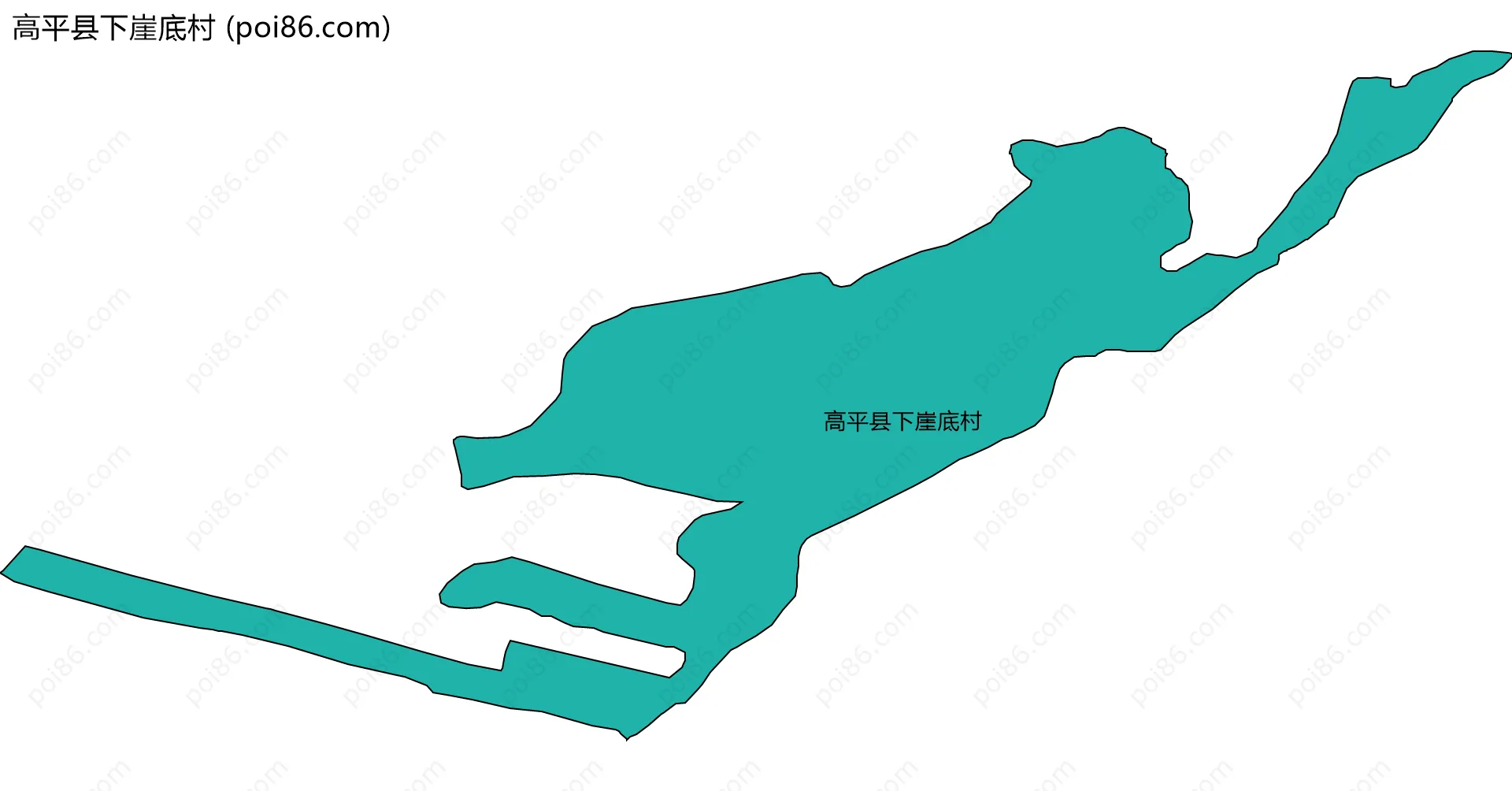 高平县下崖底村边界地图