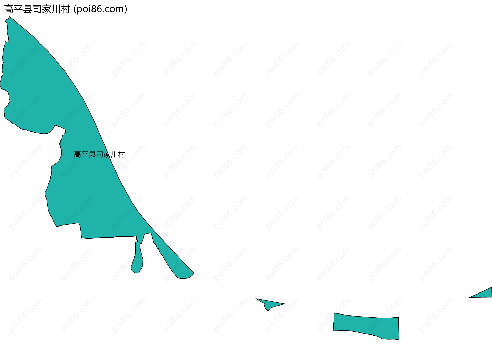高平县司家川村边界地图
