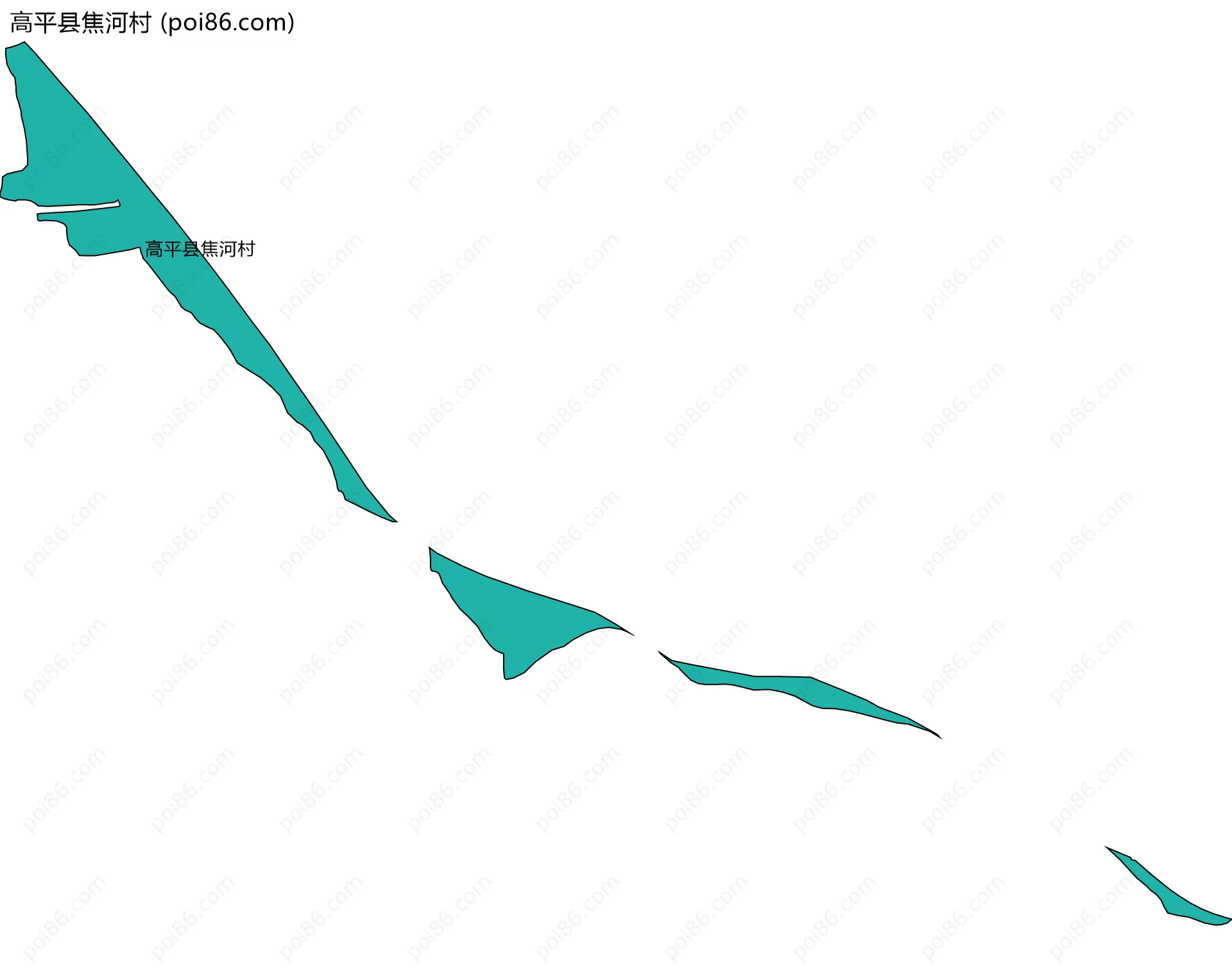 高平县焦河村边界地图