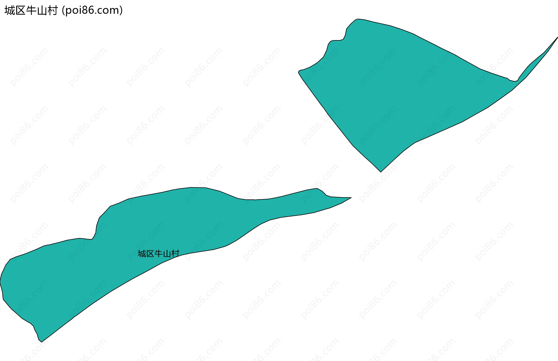 城区牛山村边界地图