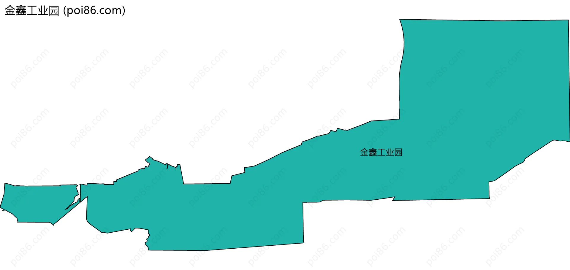 金鑫工业园边界地图