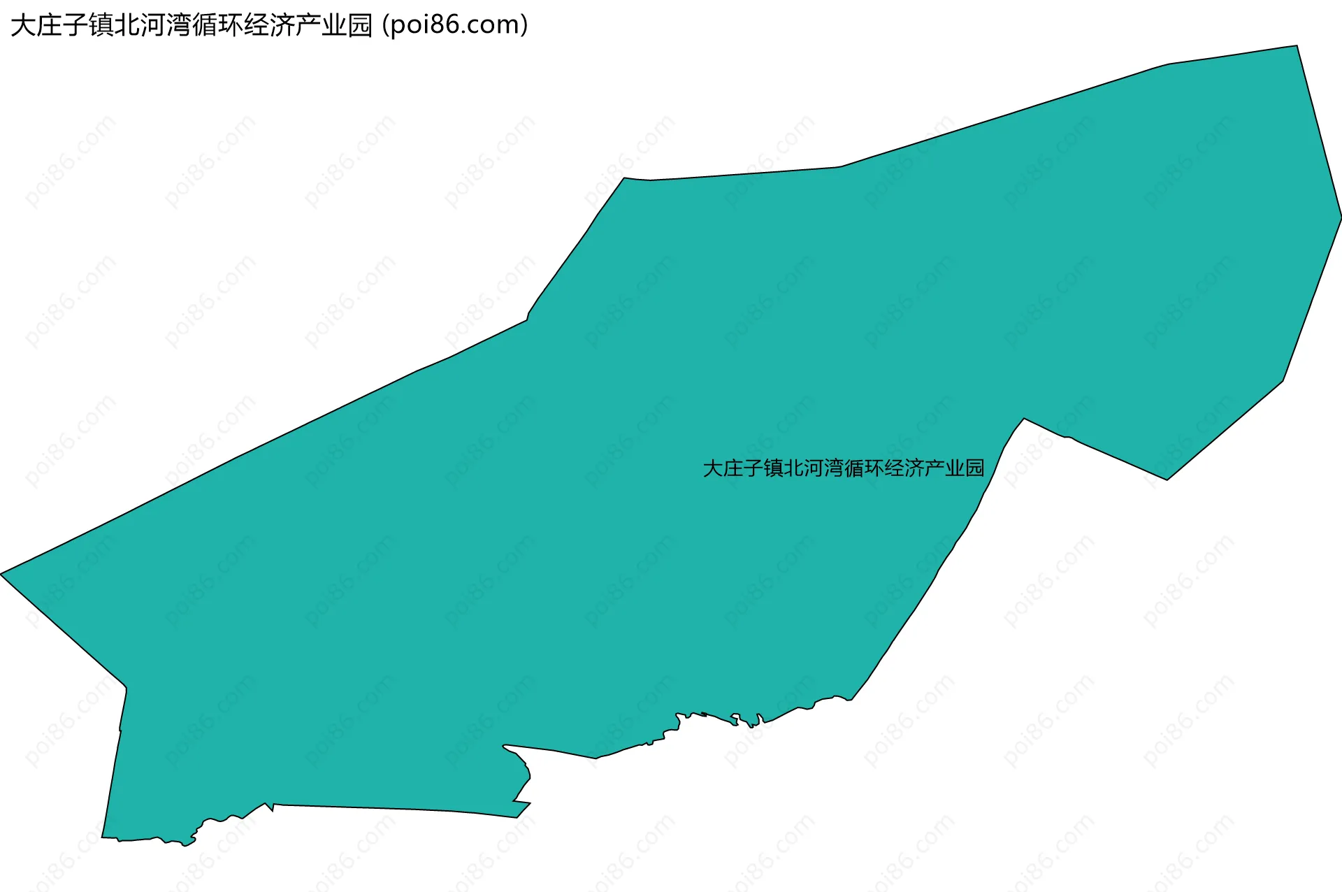 大庄子镇北河湾循环经济产业园边界地图