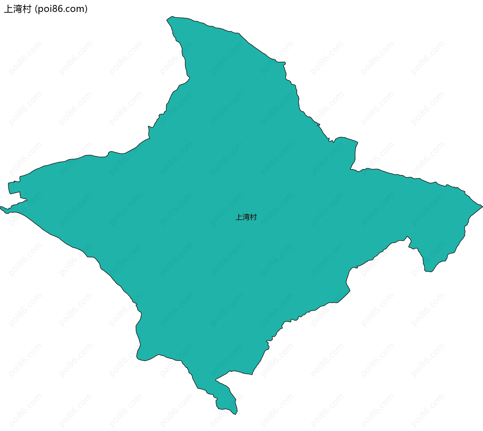 上湾村边界地图