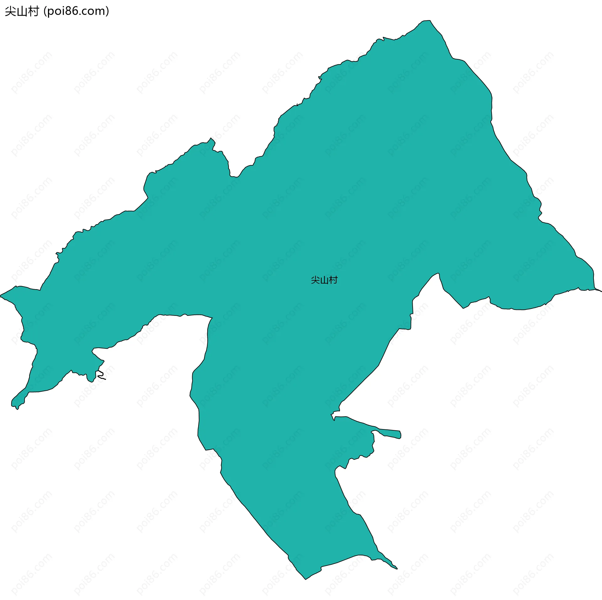 尖山村边界地图