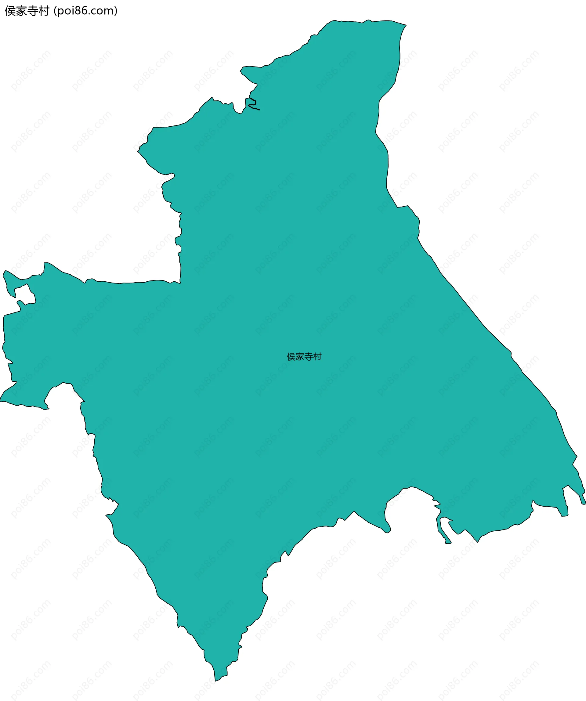 侯家寺村边界地图