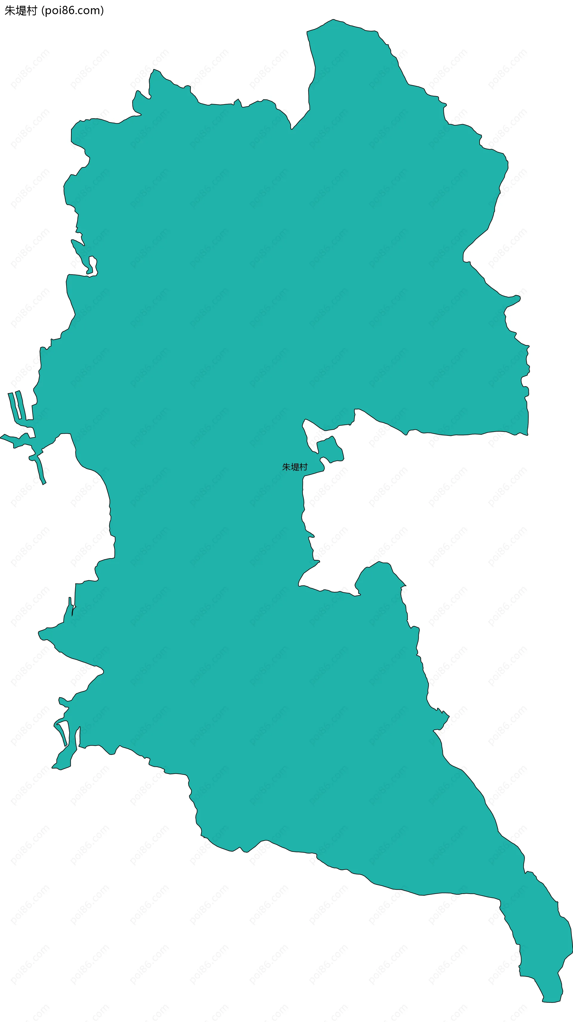 朱堤村边界地图