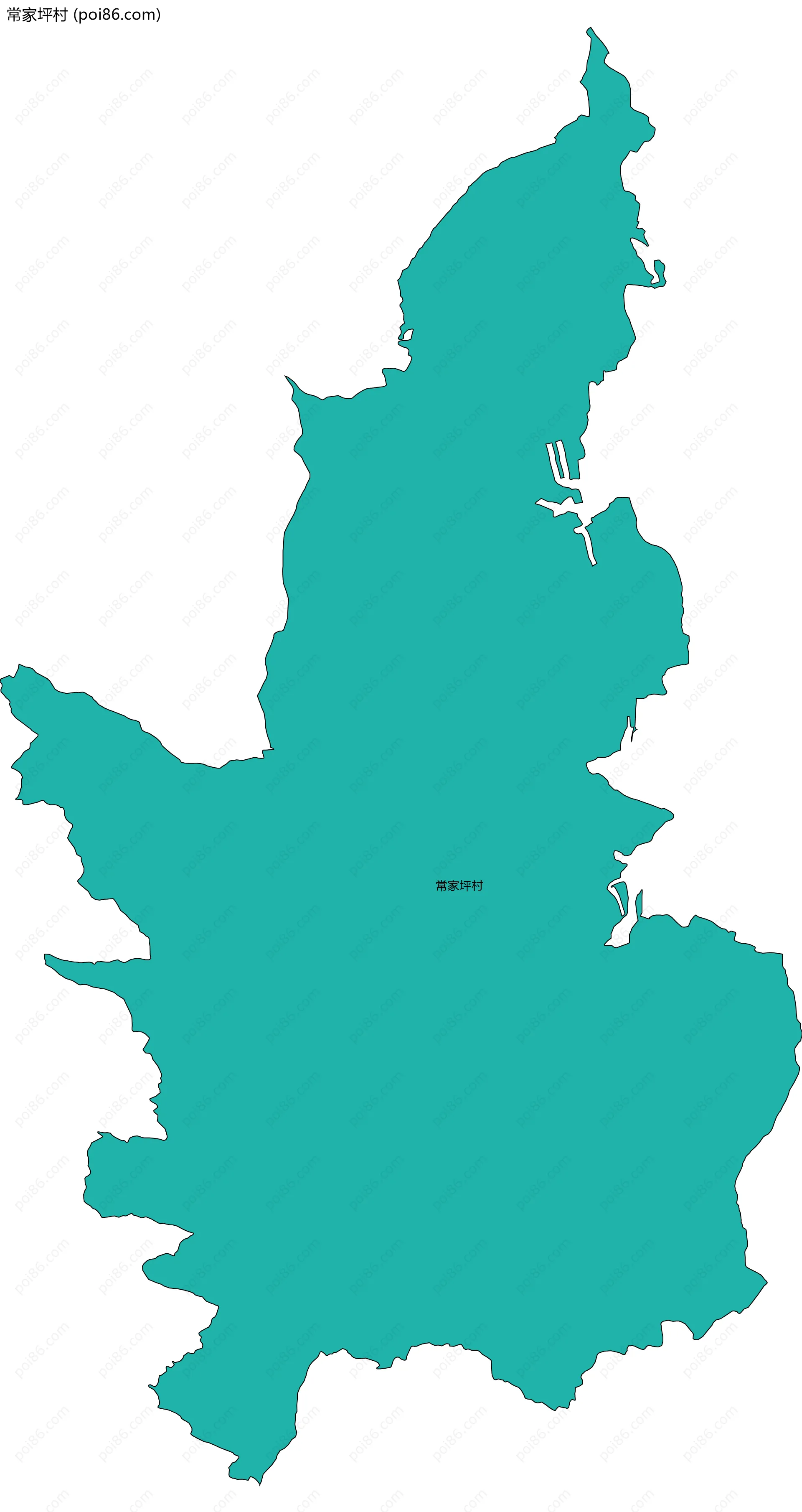 常家坪村边界地图