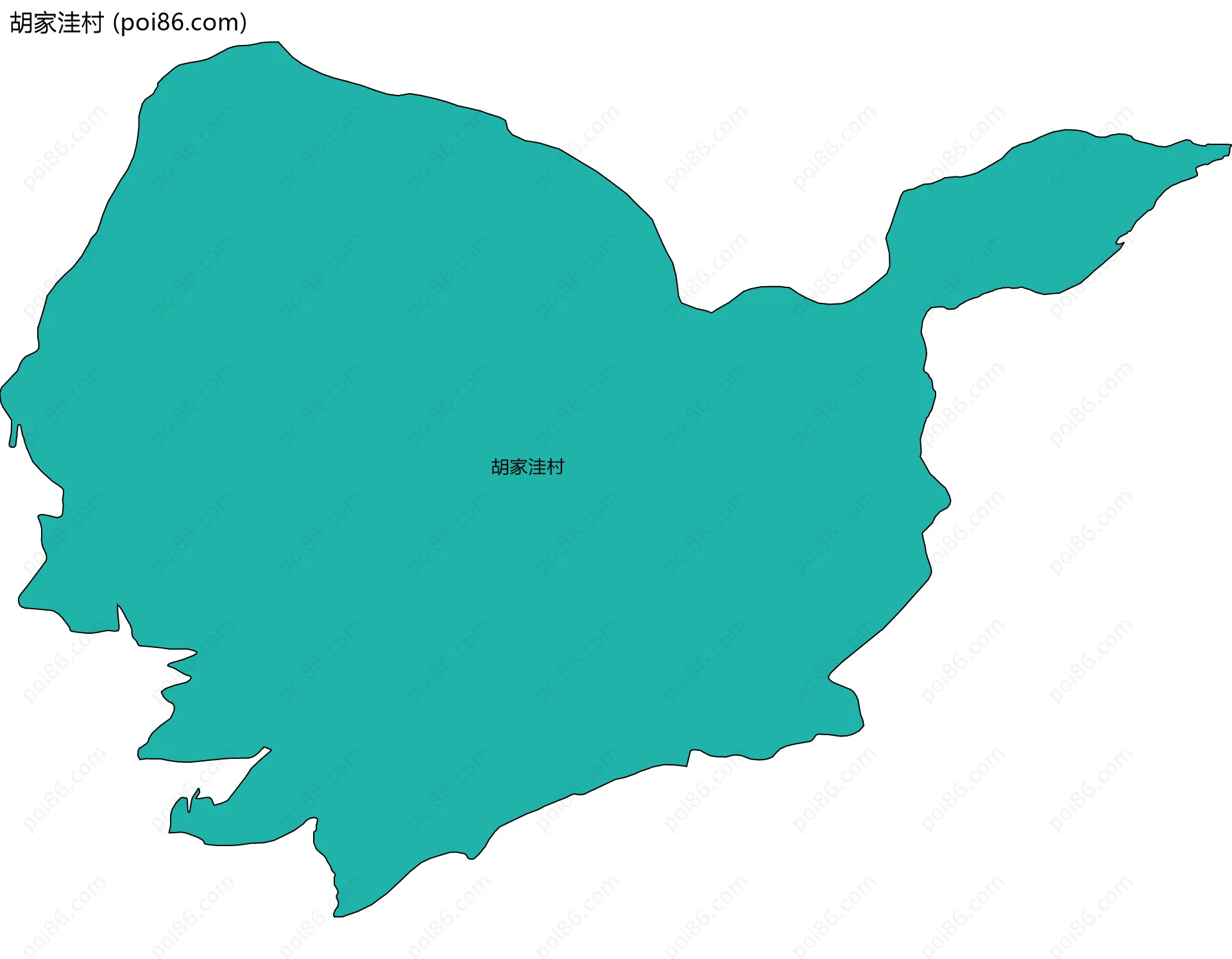 胡家洼村边界地图