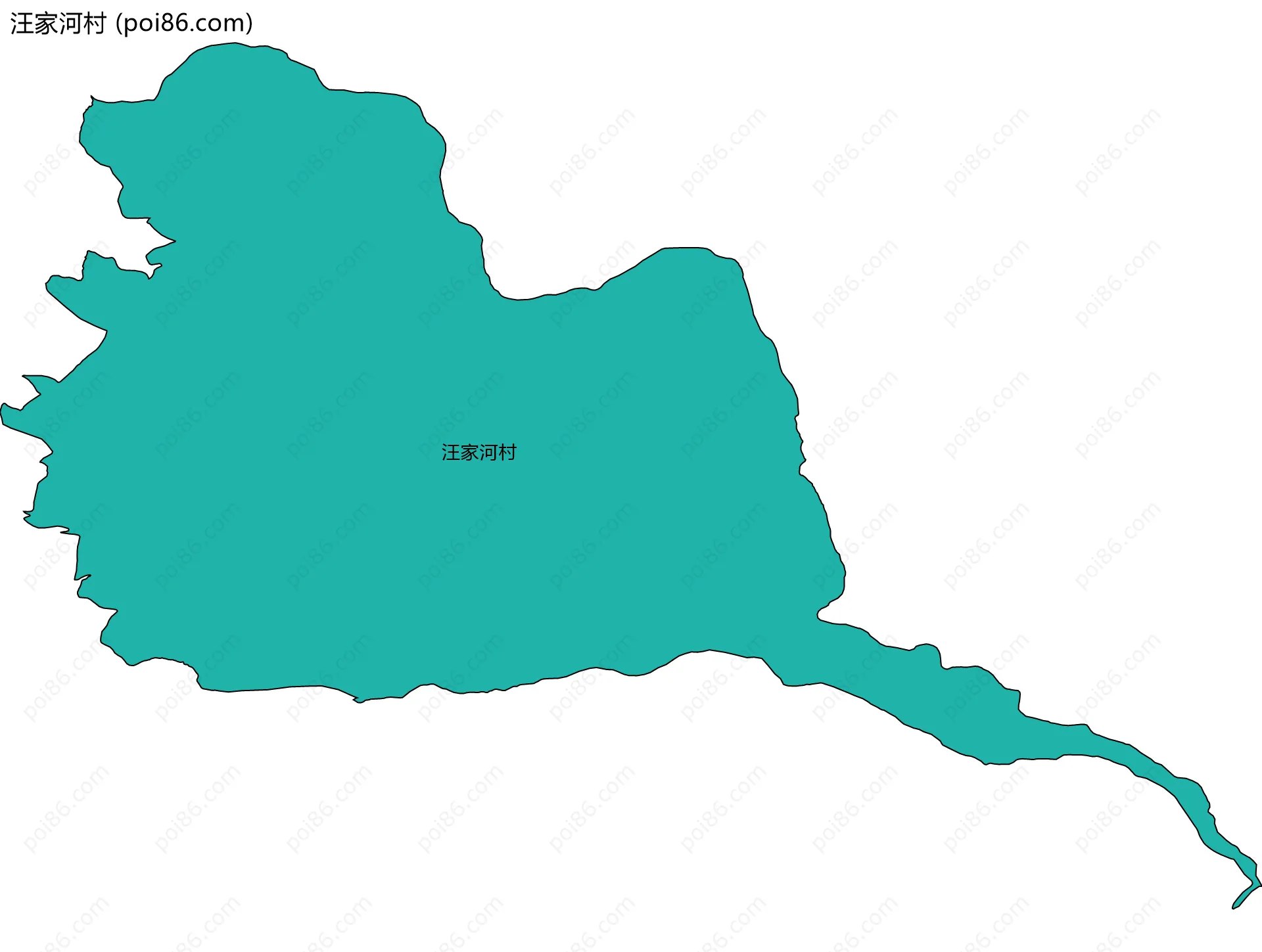汪家河村边界地图