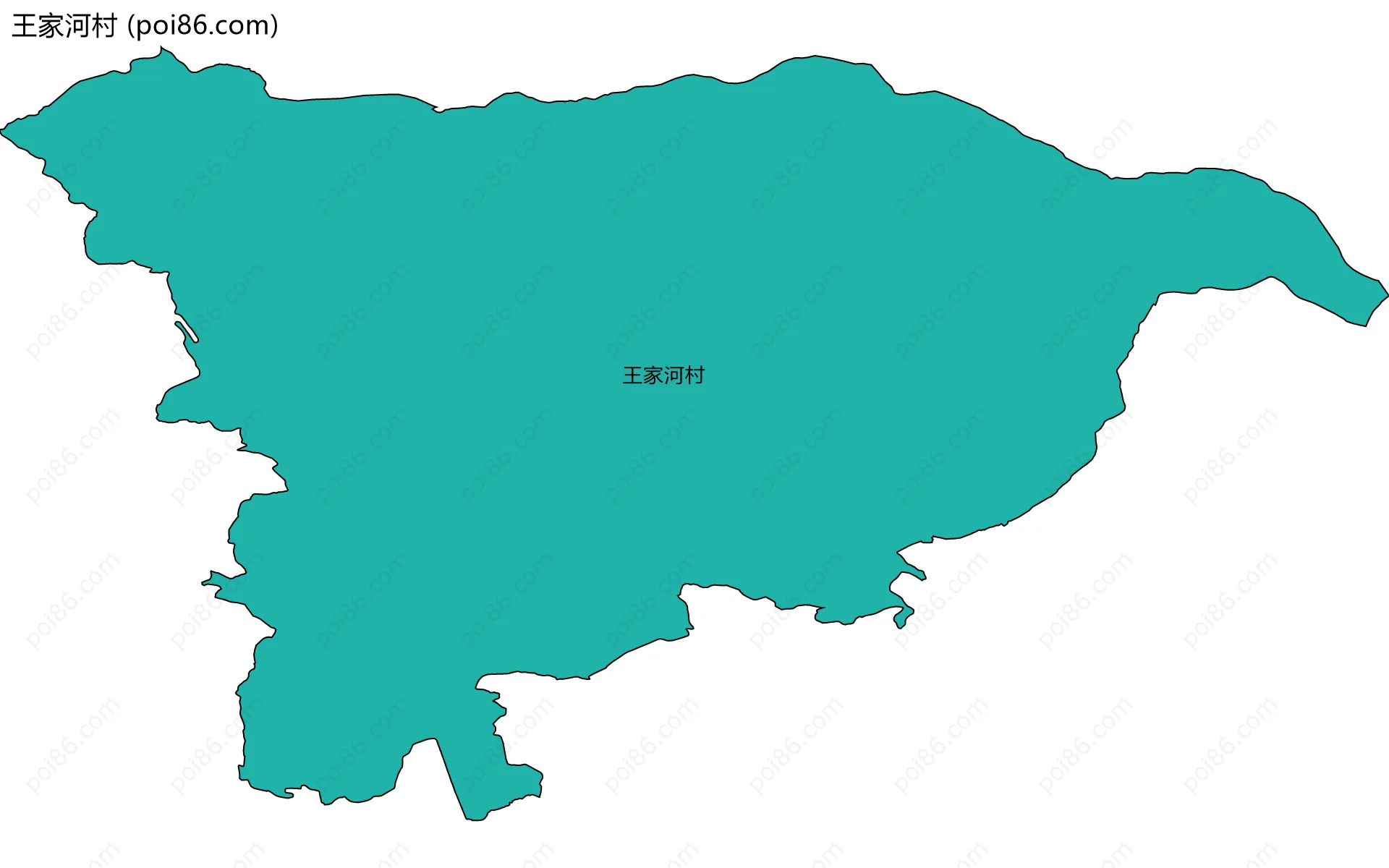 王家河村边界地图