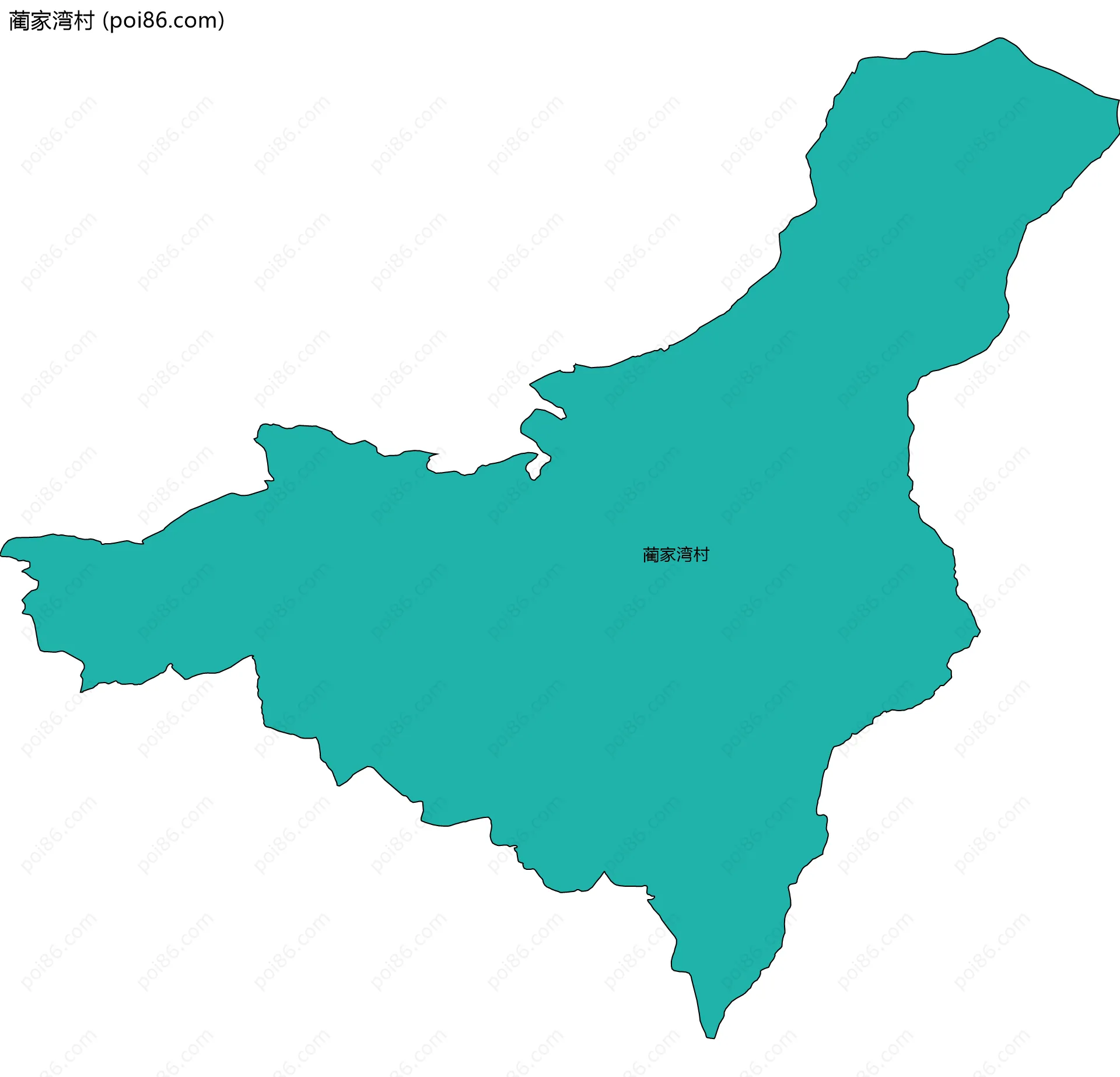 蔺家湾村边界地图