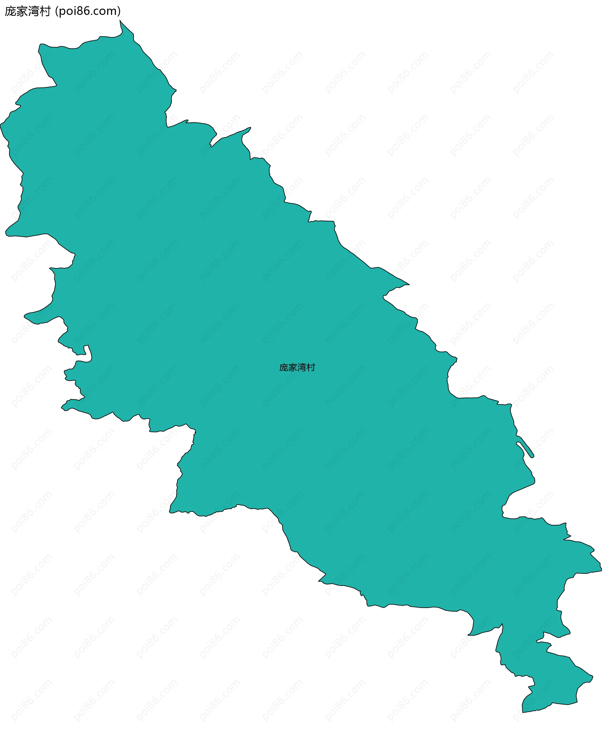 庞家湾村边界地图