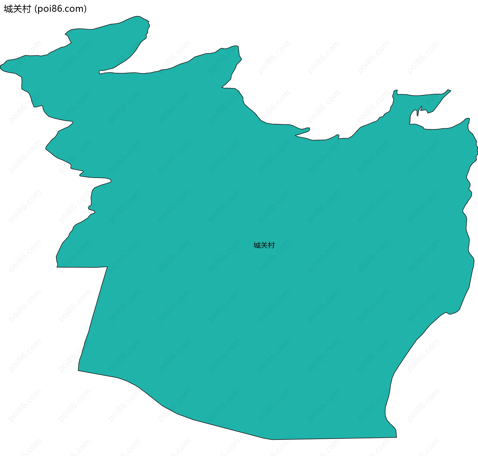 城关村边界地图