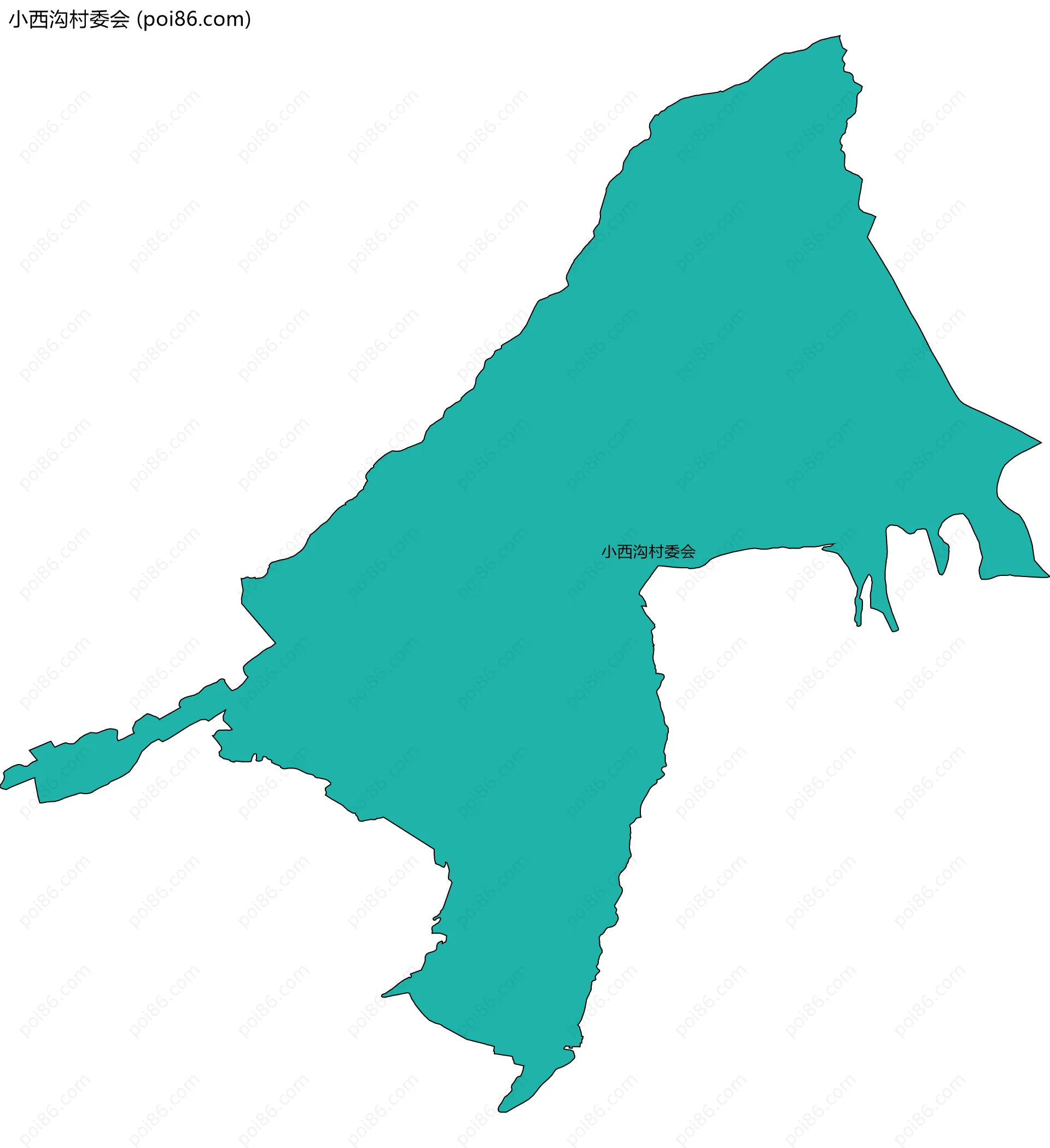 小西沟村委会边界地图