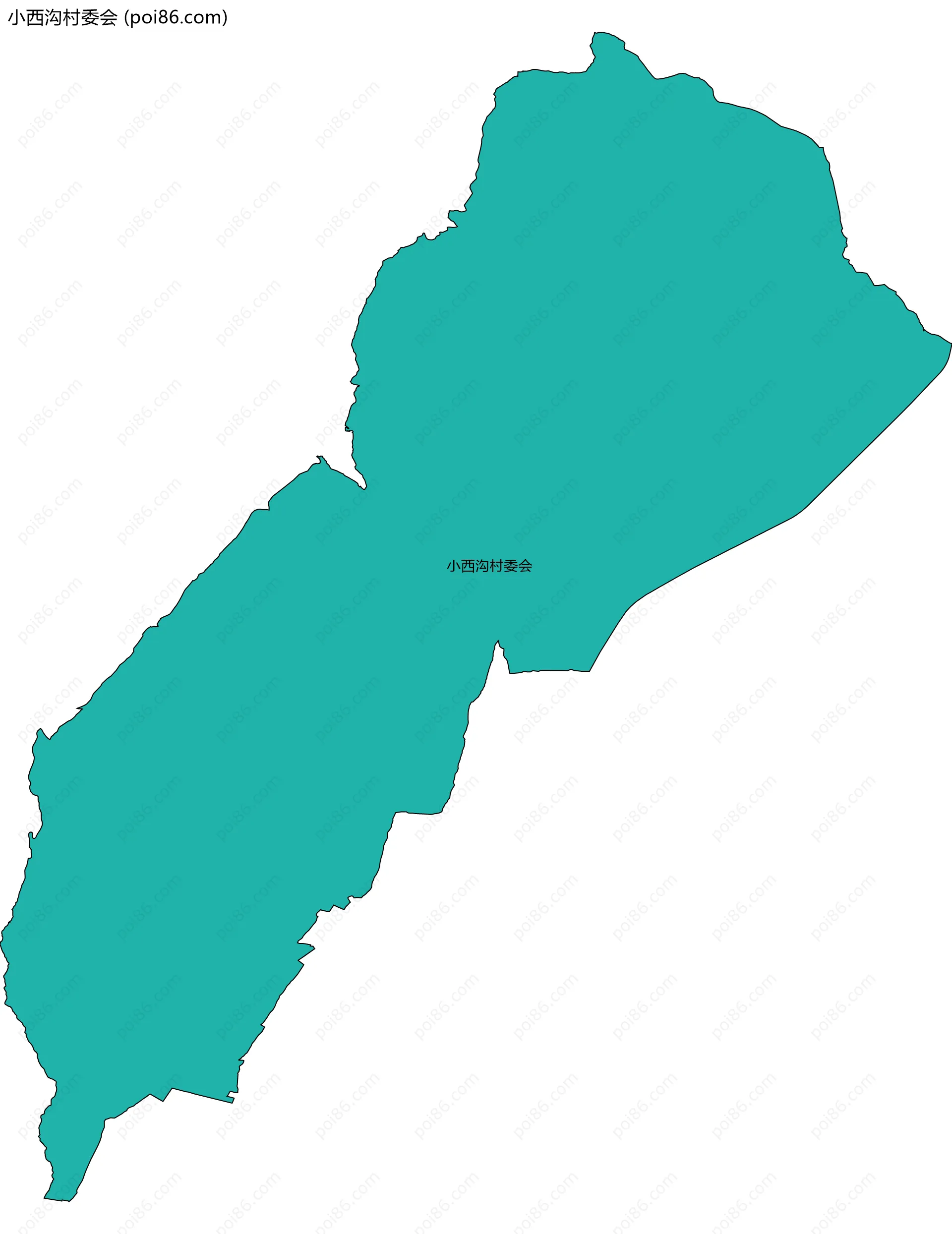小西沟村委会边界地图